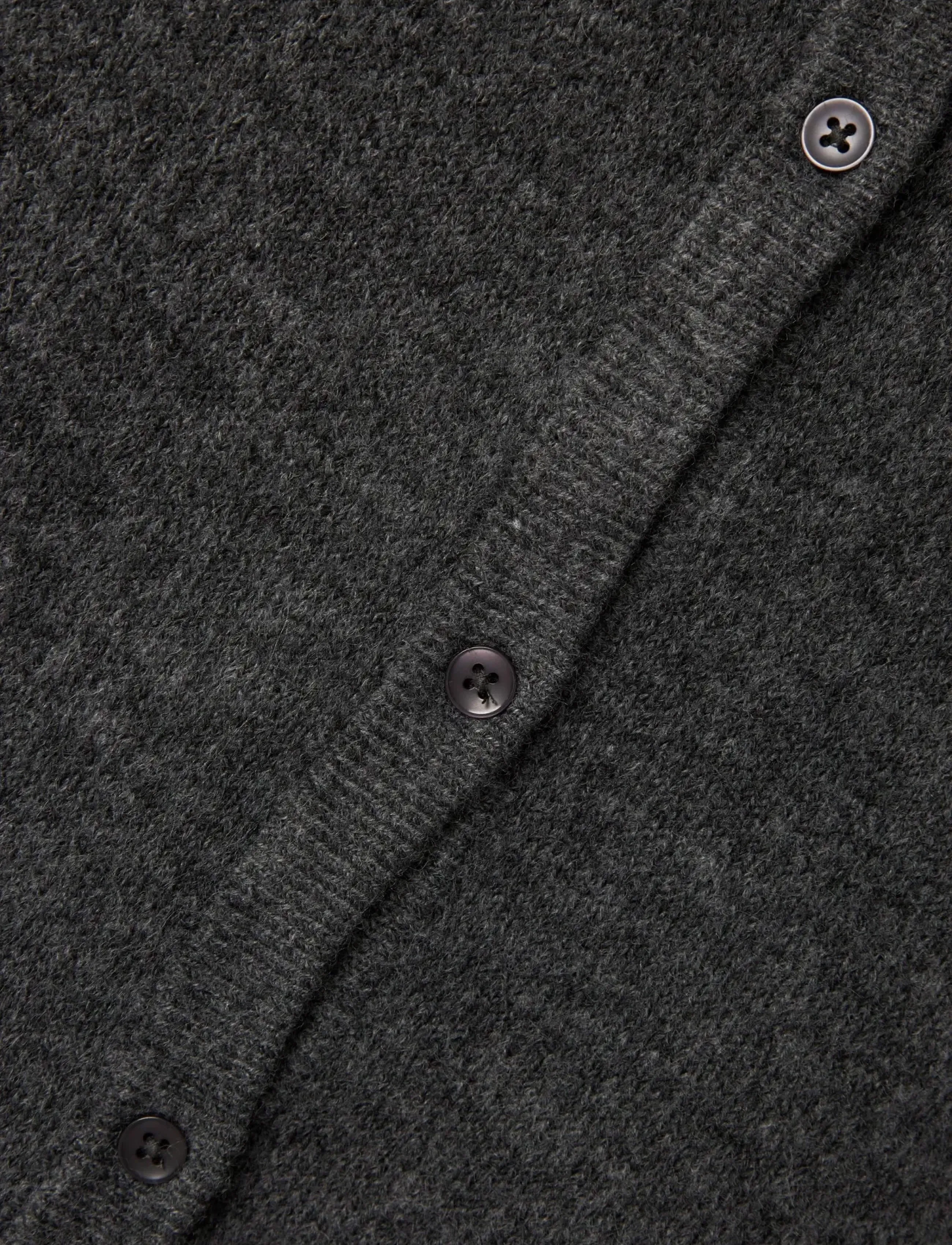LMTD - NLFLODET LS SHORT KNIT CARDIGAN NOOS - susegamieji megztiniai - raven - 2