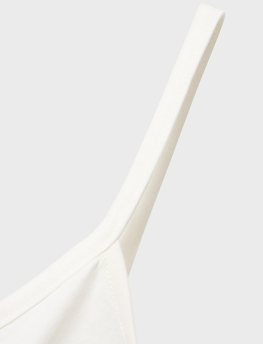 LMTD - NLFNOVE STRAP SHORT S TOP 2P NOOS - white alyssum - 3