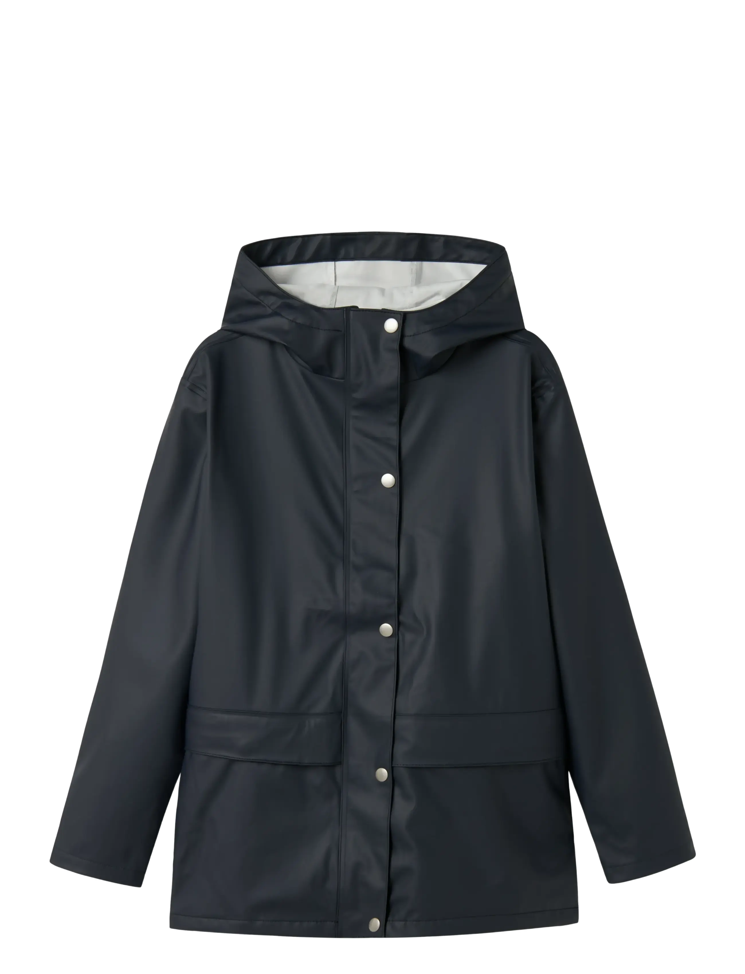 LMTD Nlndry10 Long Rain Jacket Fo, 170-176, Navy, Regntøj > Jakker, Børn