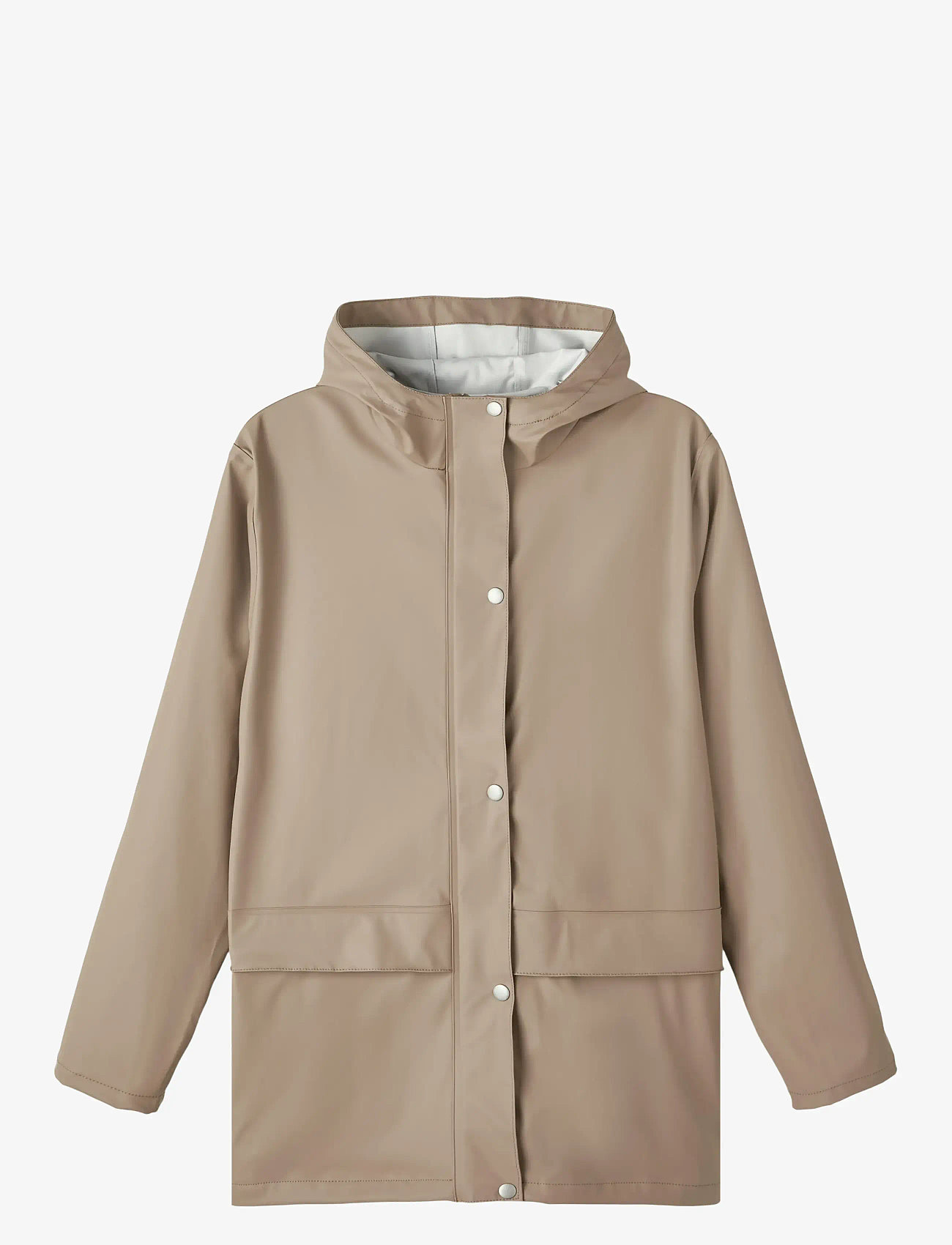 LMTD - NLNDRY10 LONG RAIN JACKET FO - overtøj - mocha meringue - 0