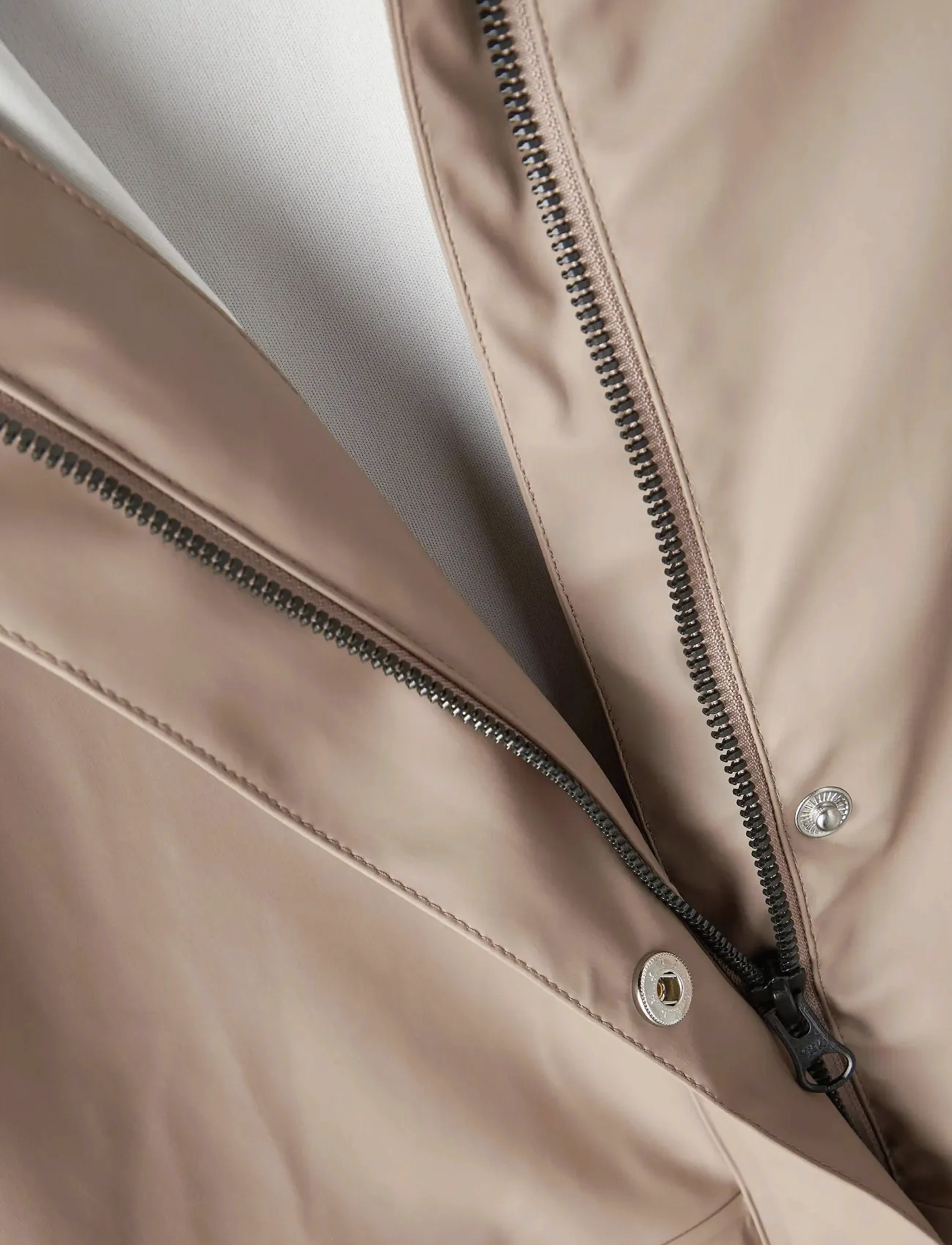 LMTD - NLNDRY10 LONG RAIN JACKET FO - regenjacken - mocha meringue - 4
