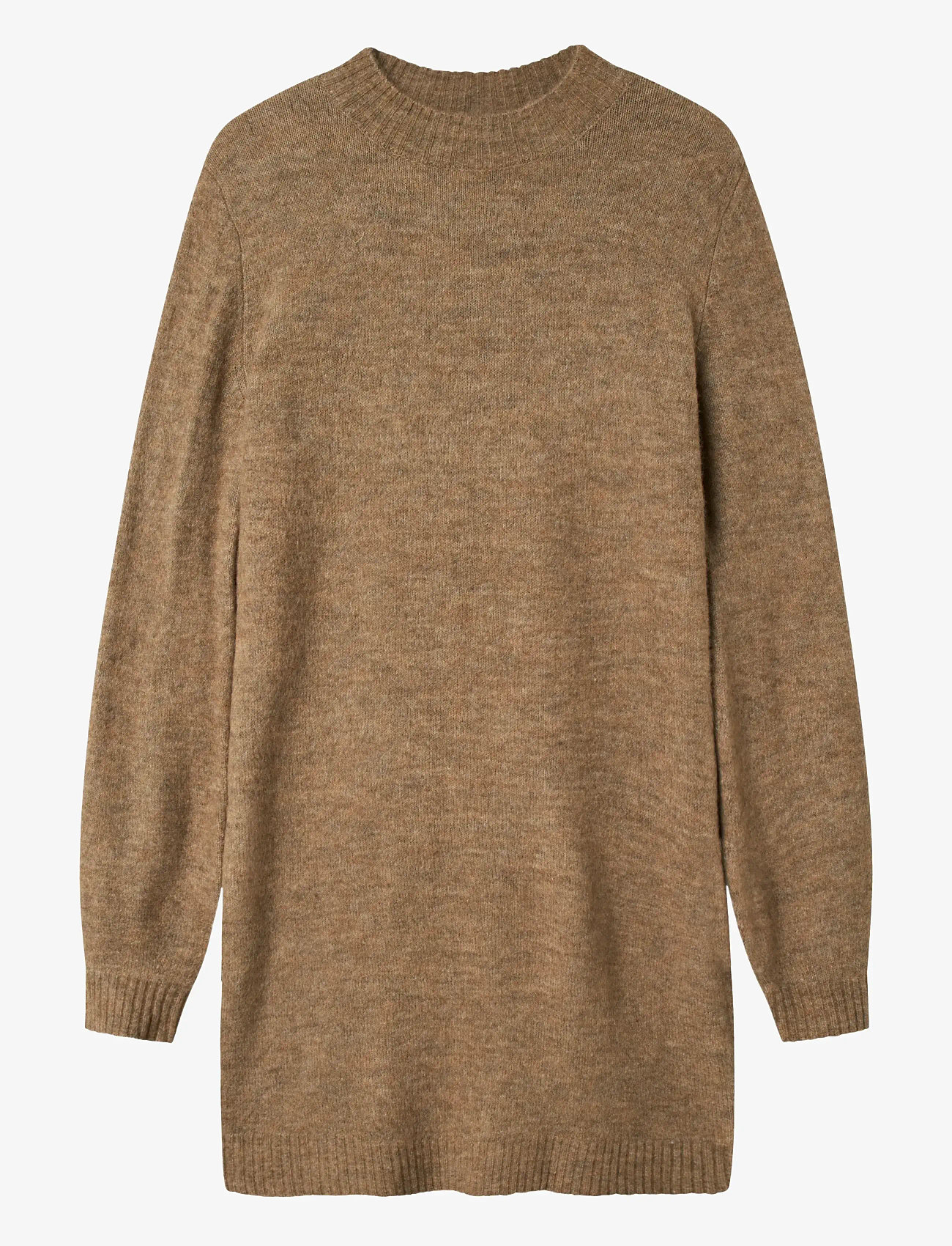 LMTD - NLFLODET LS SHORT KNIT DRESS - langærmede hverdagskjoler - savannah tan - 1