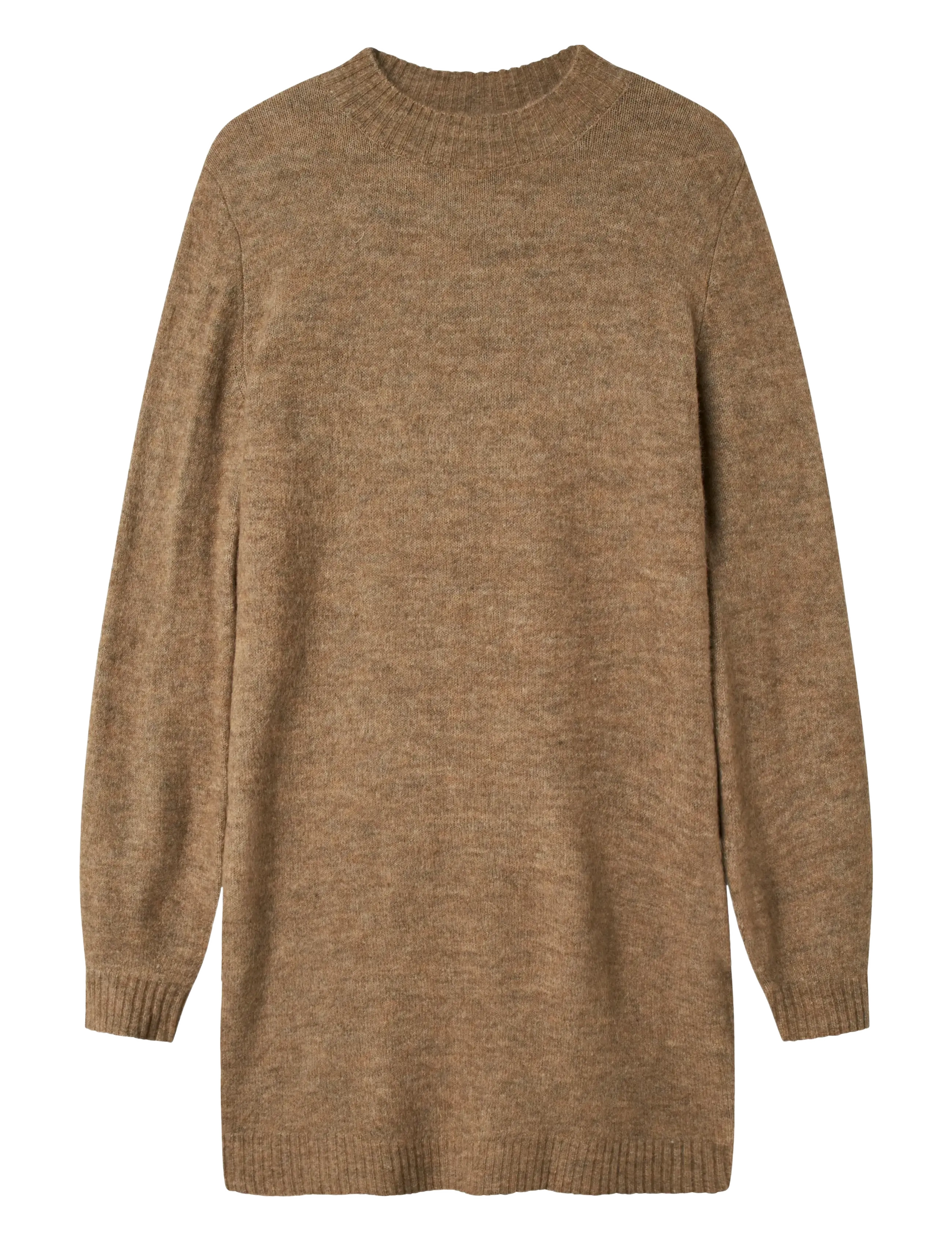 LMTD NLFLODET LS SHORT KNIT DRESS - Kjoler - SAVANNAH TAN / brown