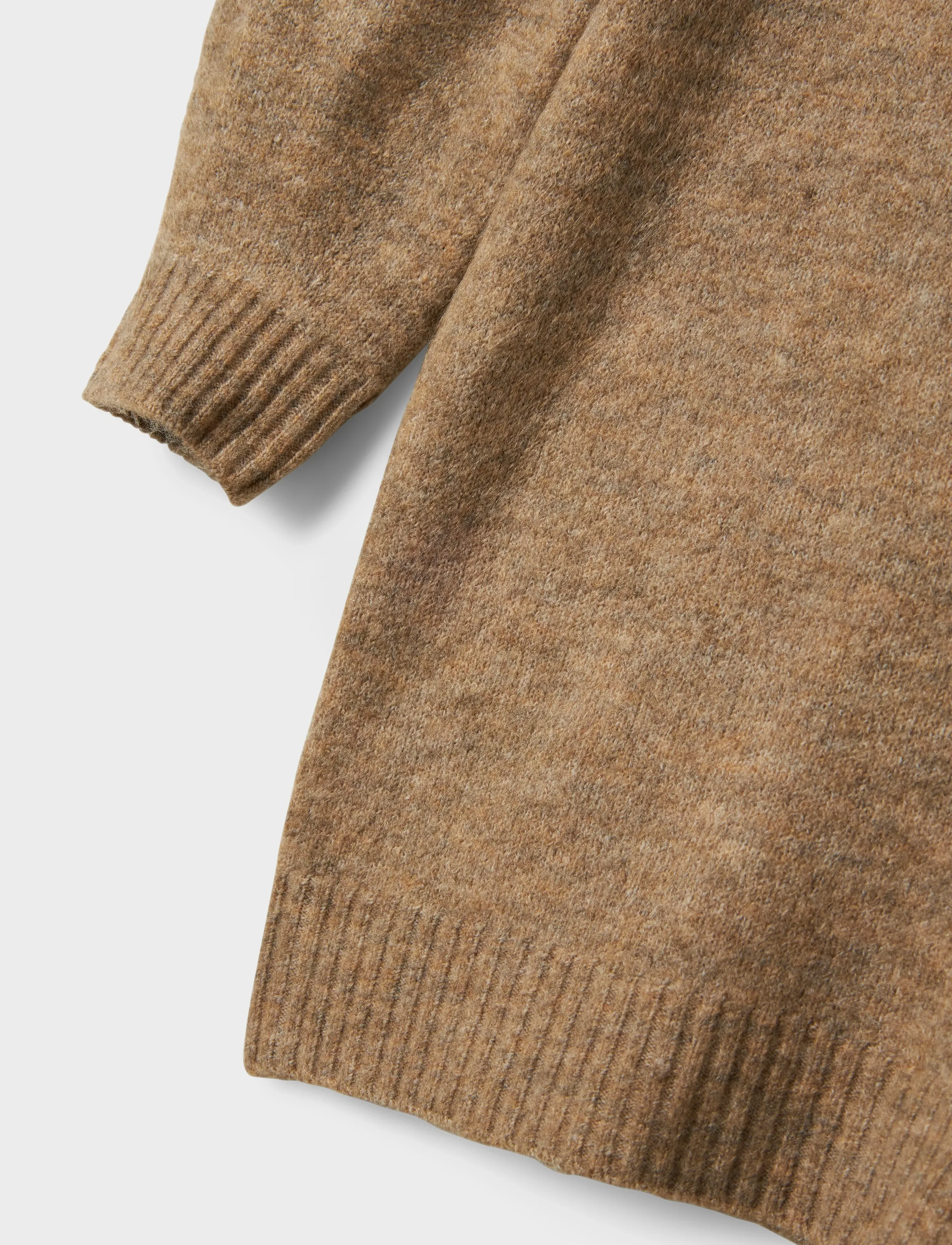 LMTD Nlflodet Ls Short Knit Dress, 146, Brown, Fritidskjoler > Fritidskjoler Med Lange Ærmer, Børn