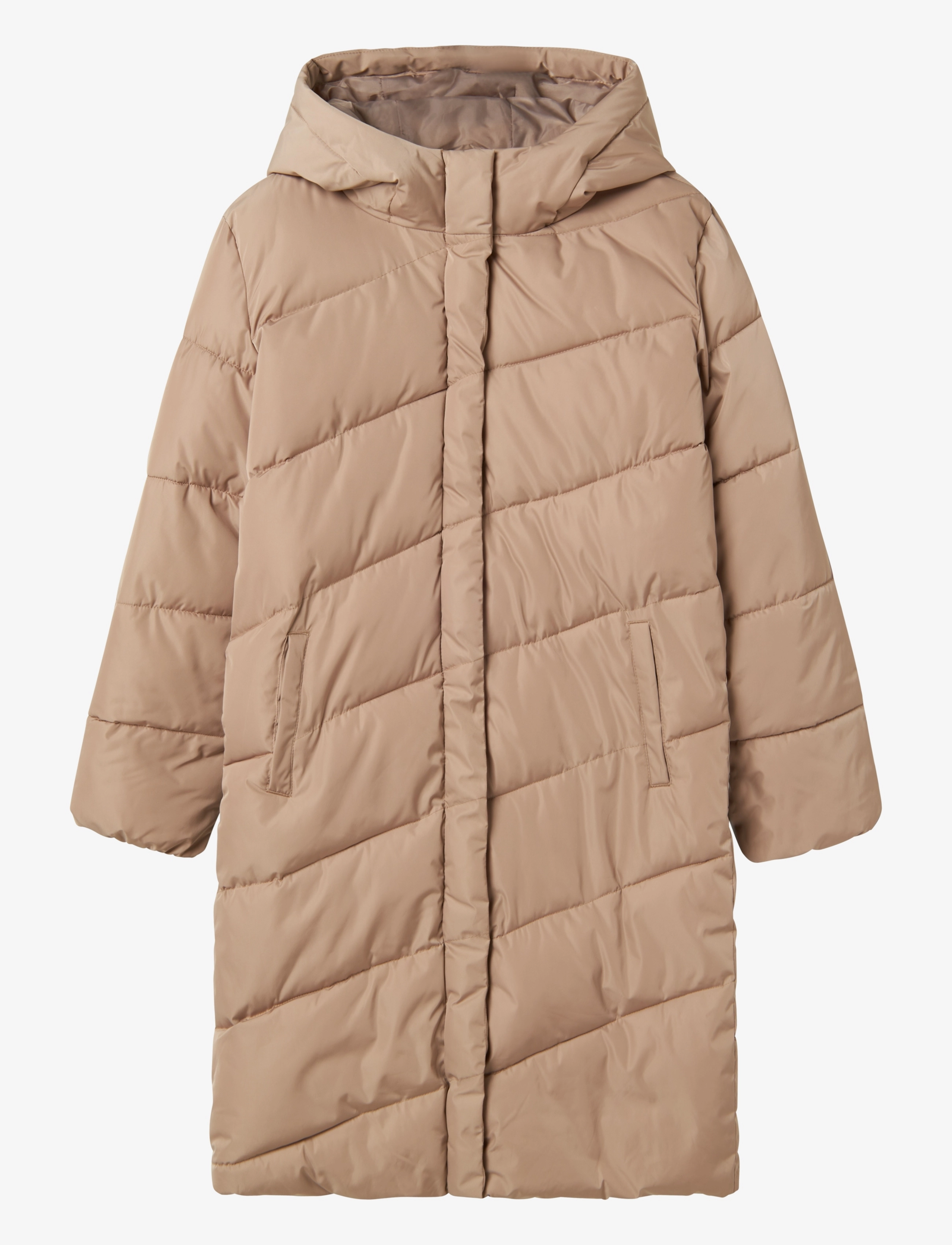LMTD NLFMYIS03 LONG JACKET BIAS W HOOD FO - Jakker - MOCHA MERINGUE / beige