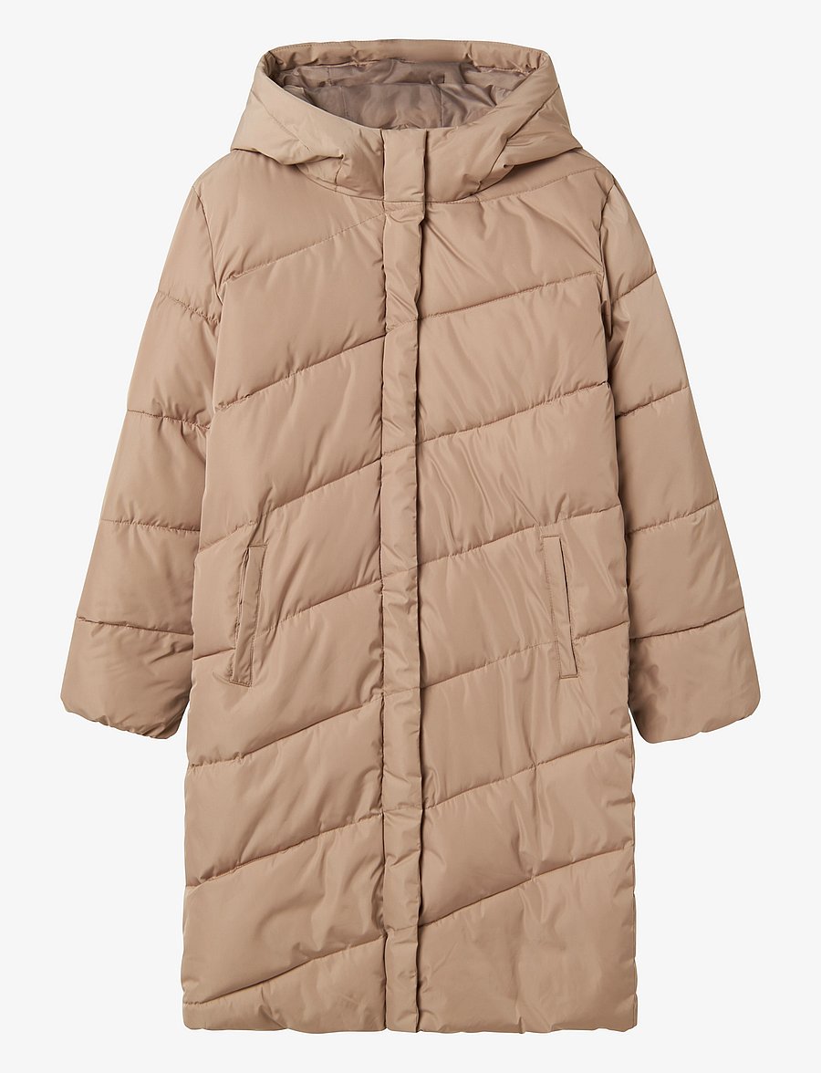 LMTD - NLFMYIS03 LONG JACKET BIAS W HOOD FO - veste d'hiver - mocha meringue - 0