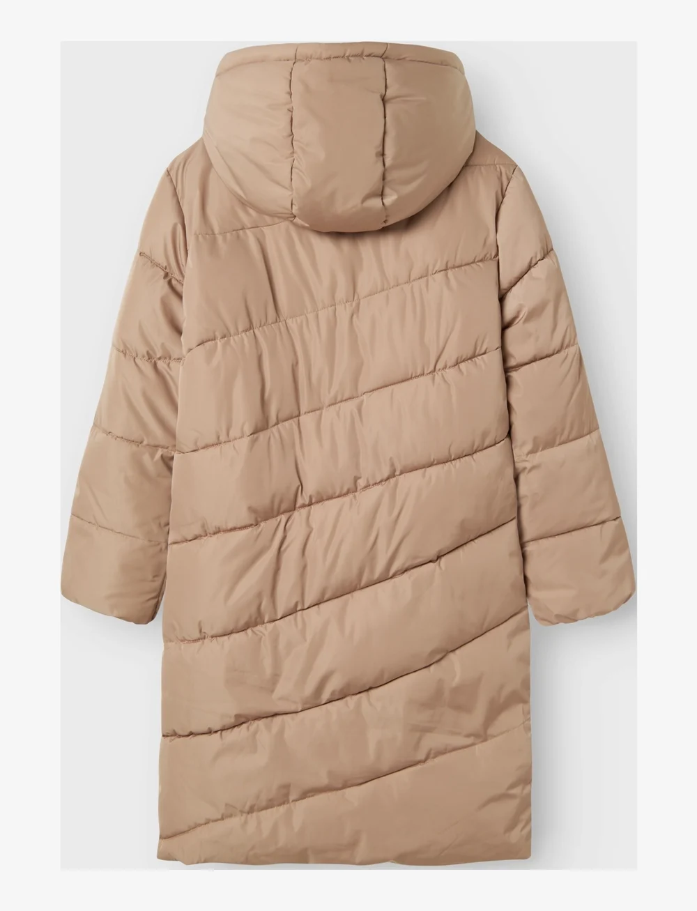 LMTD - NLFMYIS03 LONG JACKET BIAS W HOOD FO - vinterjackor - mocha meringue - 1