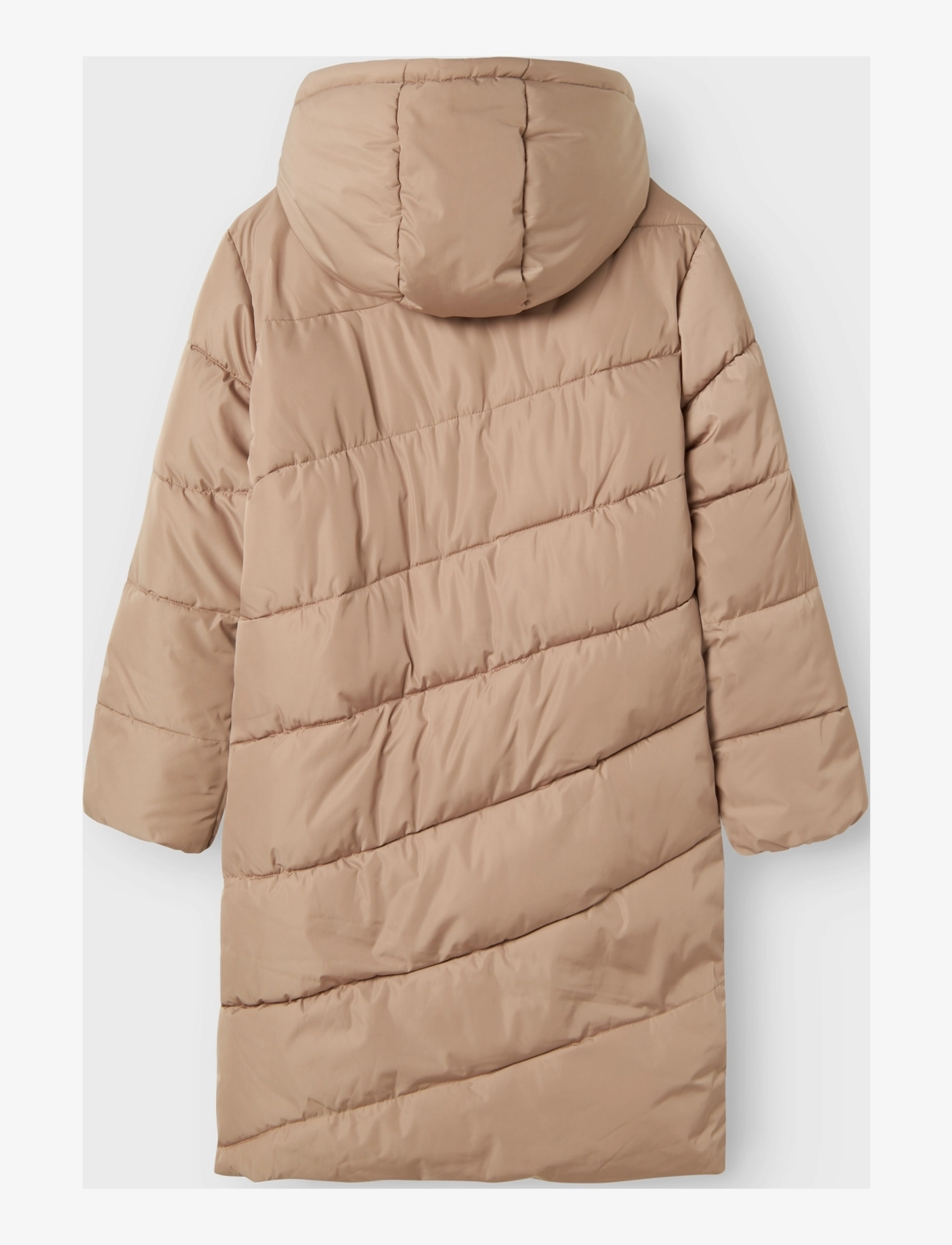 LMTD - NLFMYIS03 LONG JACKET BIAS W HOOD FO - vinterjackor - mocha meringue - 1