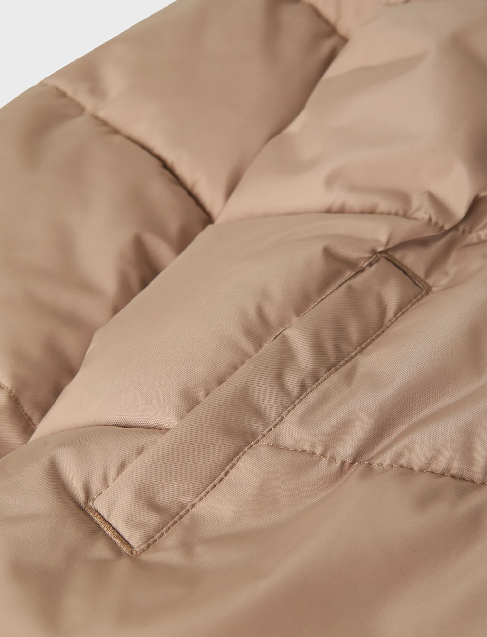 LMTD - NLFMYIS03 LONG JACKET BIAS W HOOD FO - vinterjackor - mocha meringue - 3