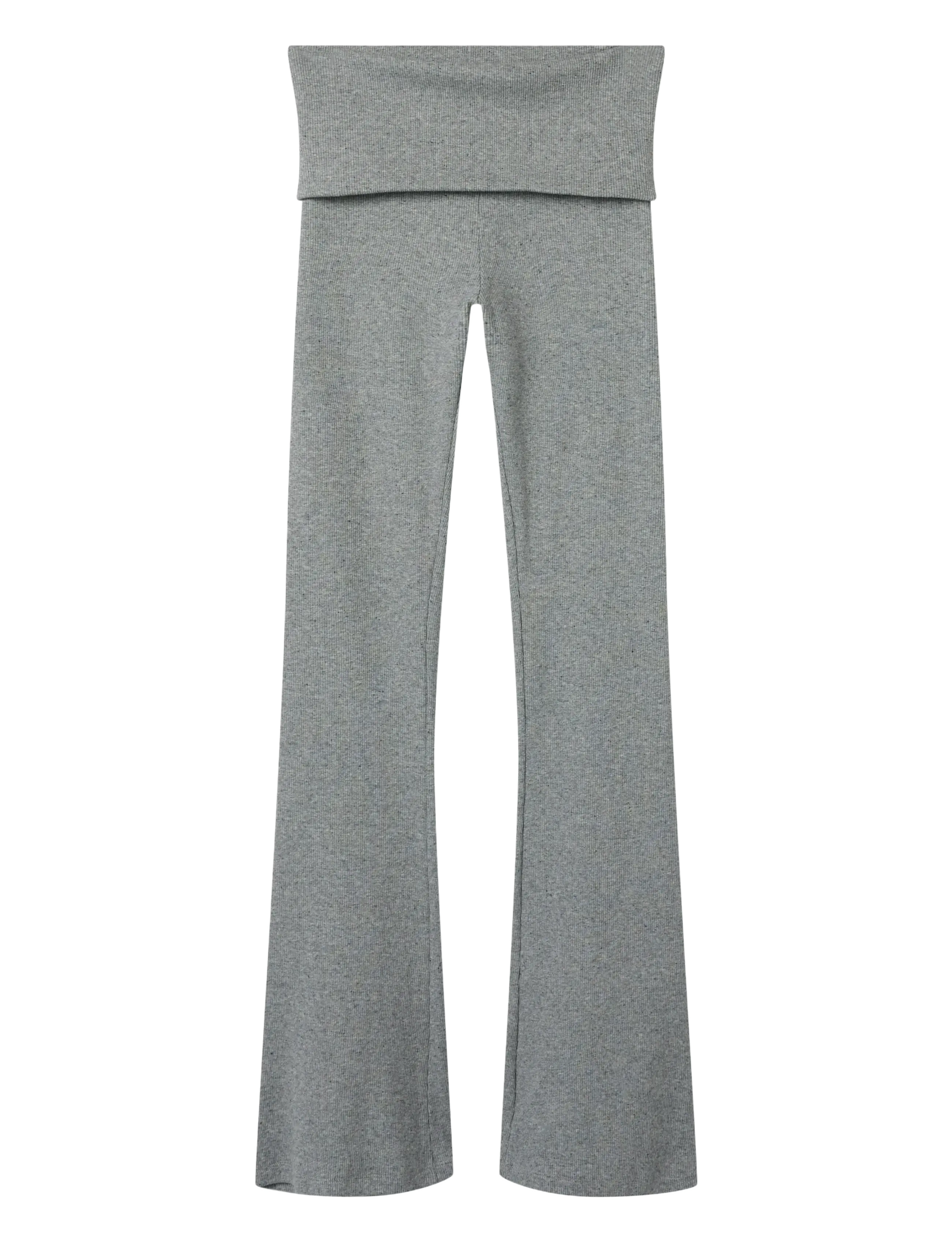 LMTD NLFKULA BOOTCUT RIB PANT - Hosen - GREY MELANGE / grey
