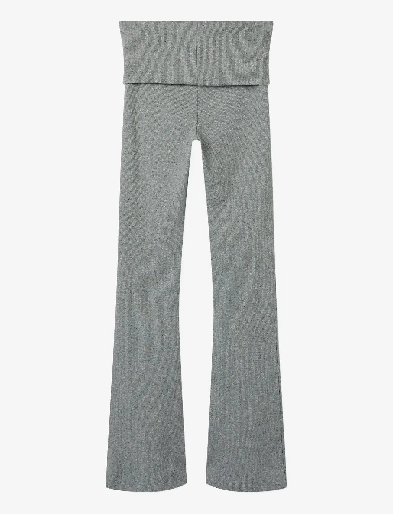 LMTD - NLFKULA BOOTCUT RIB PANT - autumn clothing - grey melange - 2