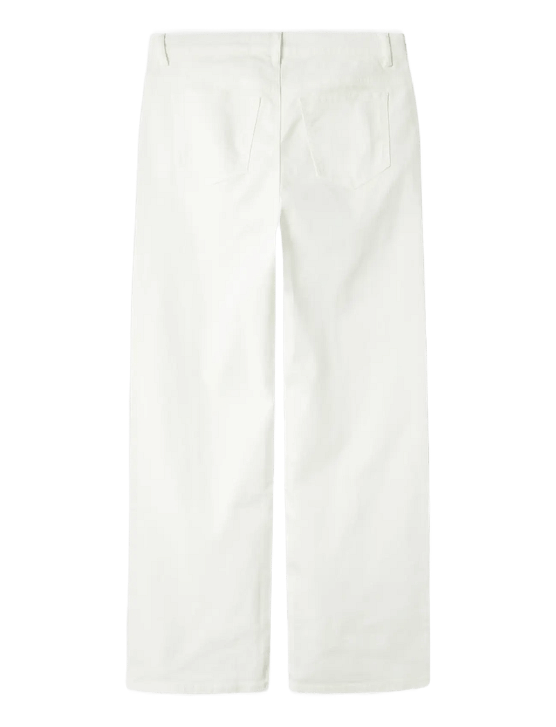 LMTD - NLFTAZZA TWI LW STRAIGHT PANT NOOS - tavalised teksad - bright white - 1