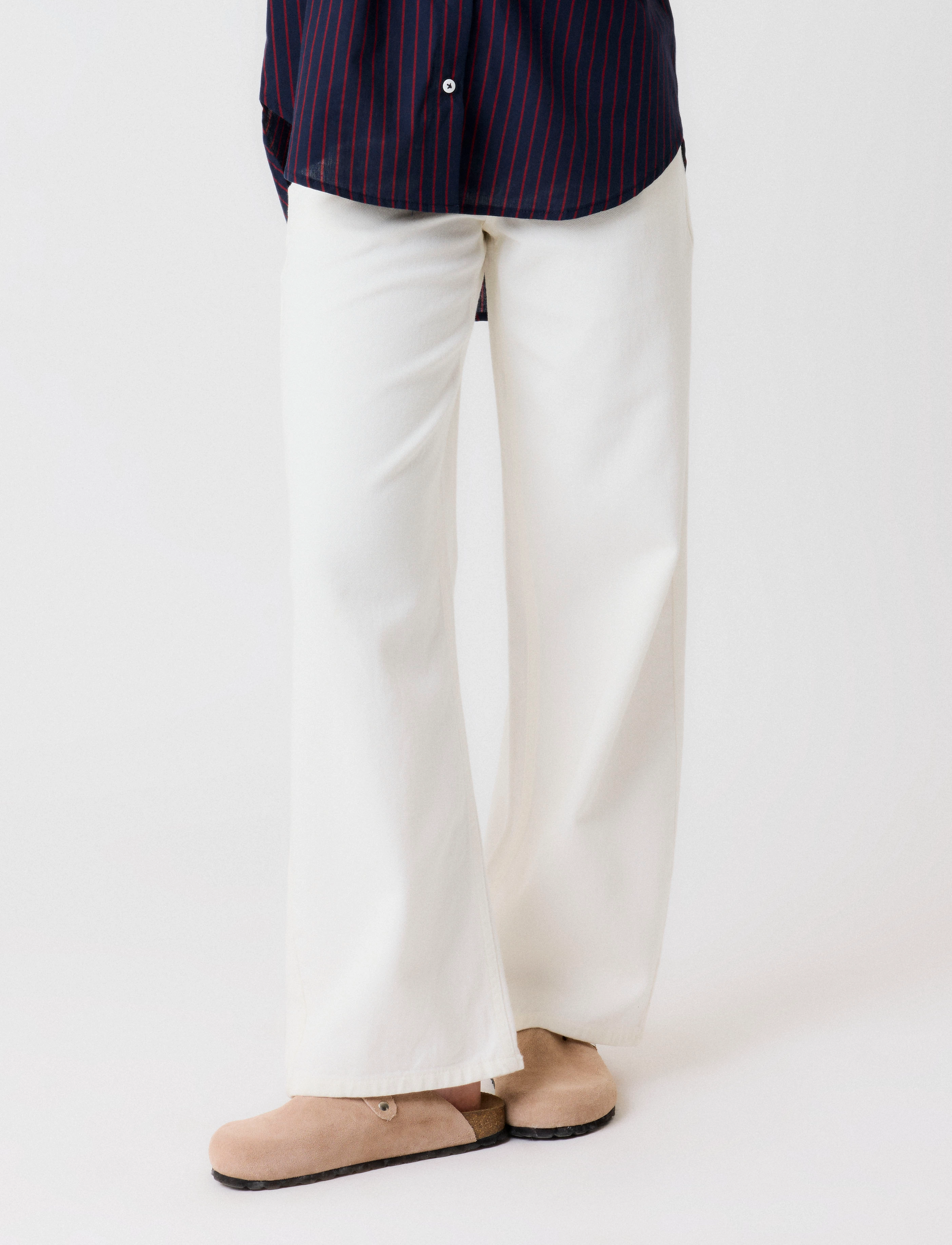 LMTD - NLFTAZZA TWI LW STRAIGHT PANT NOOS - regular jeans - bright white - 2