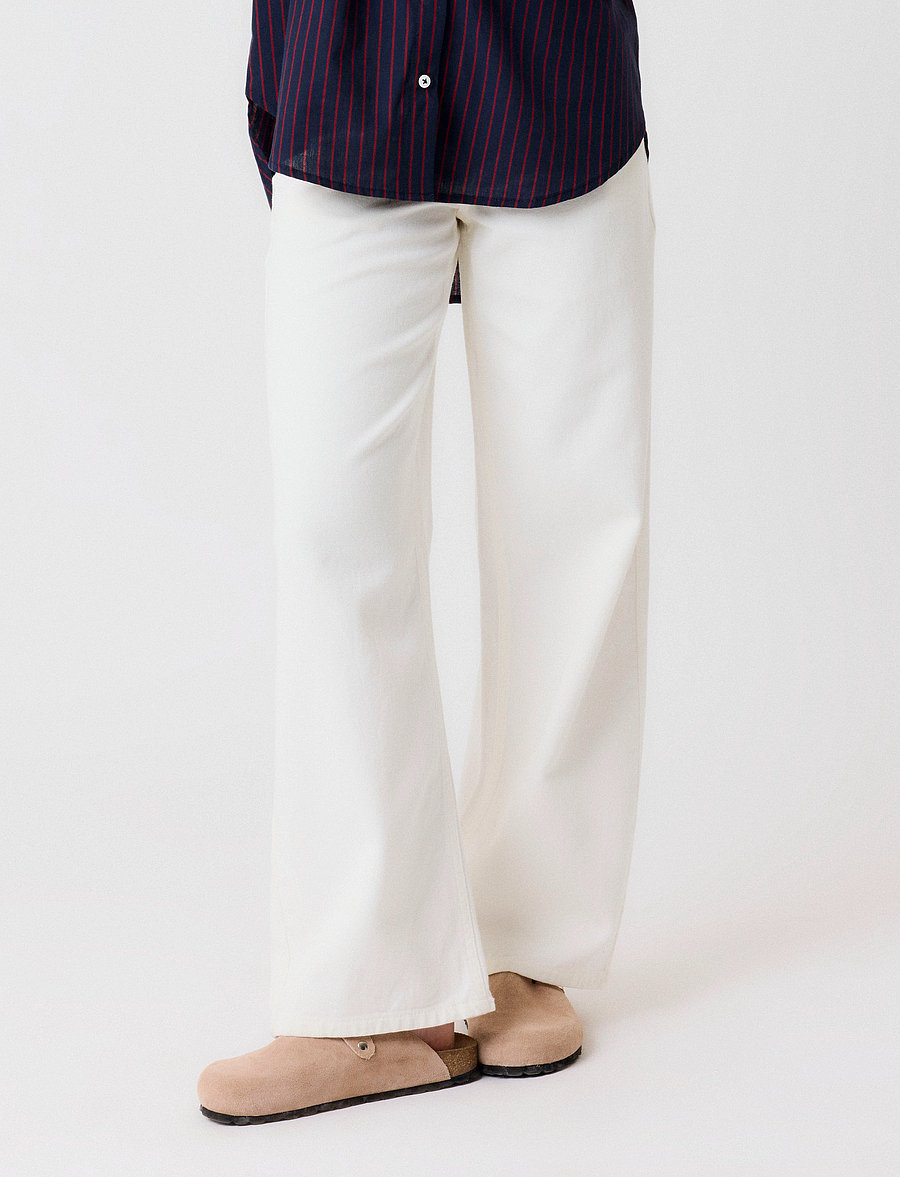 LMTD - NLFTAZZA TWI LW STRAIGHT PANT NOOS - regular jeans - bright white - 2