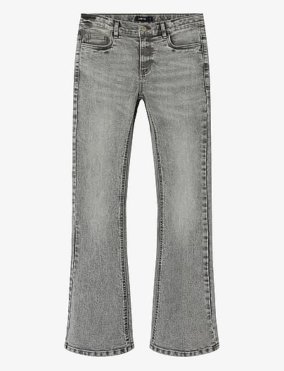 LMTD NLFTIANNA DNM LW BOOTCUT PANT NOOS - Hosen mit weitem Bein - LIGHT GREY DENIM / grey