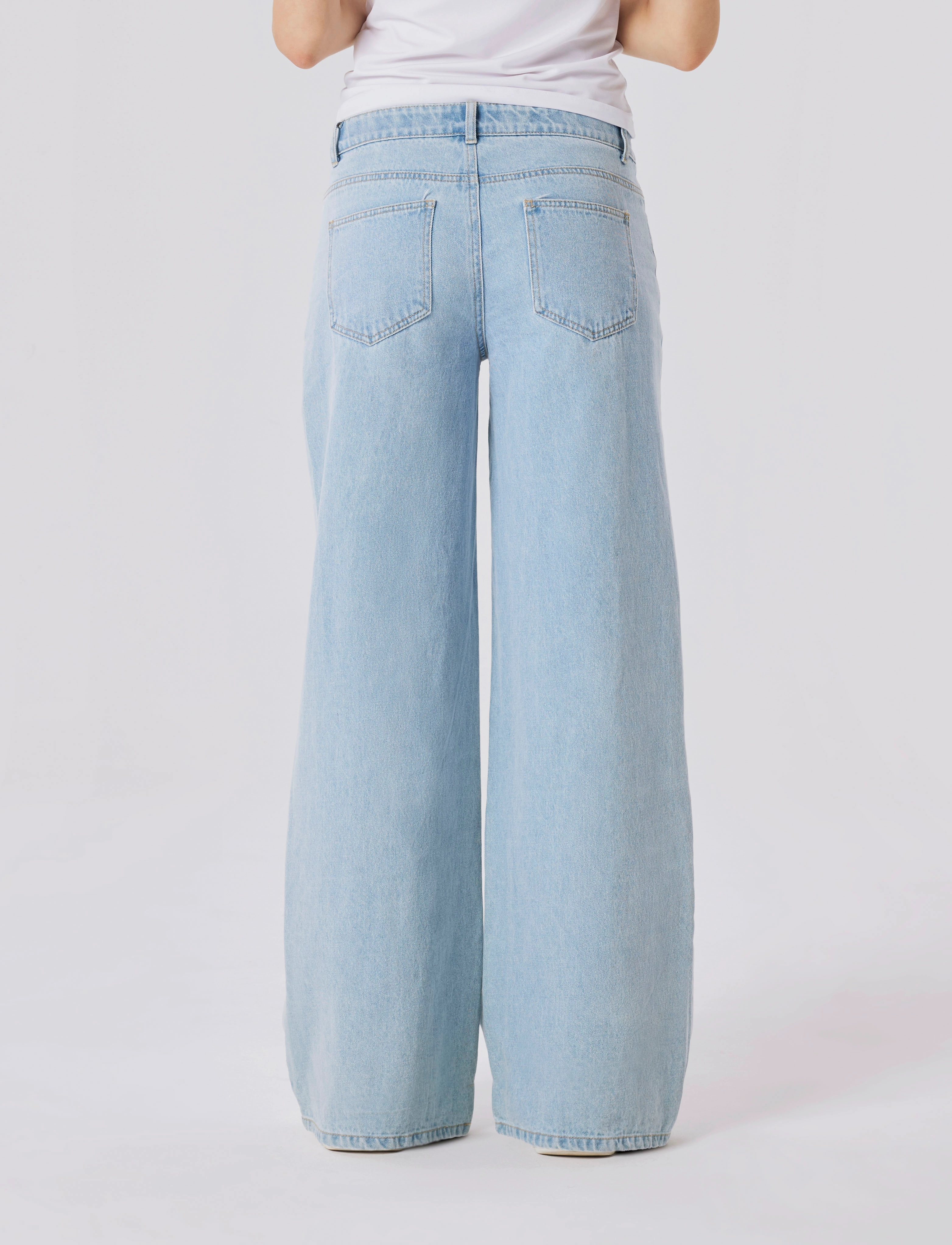 LMTD - NLFKIZZA DNM LW WIDE PANT NOOS - light blue denim - 2