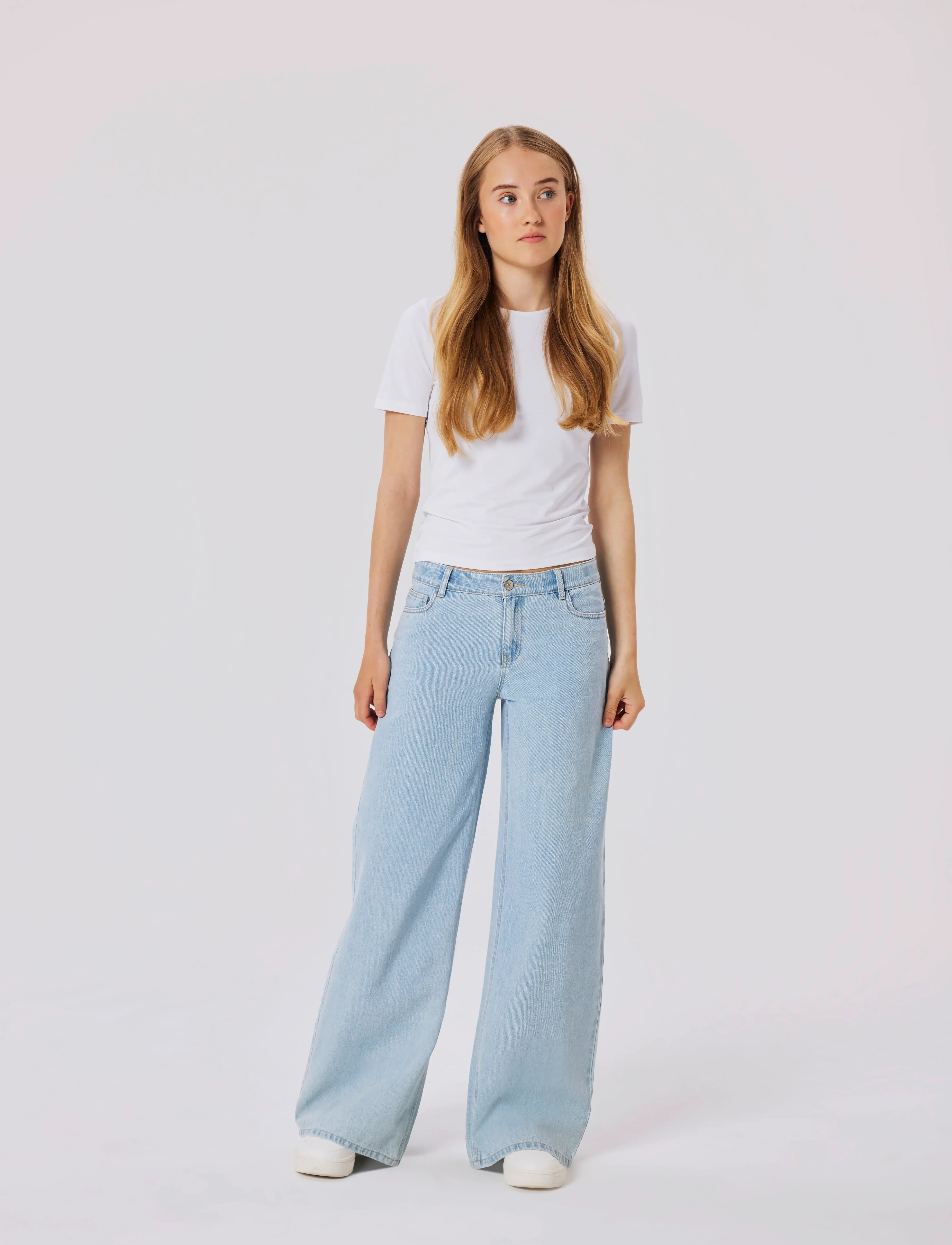 LMTD - NLFKIZZA DNM LW WIDE PANT NOOS - light blue denim - 3