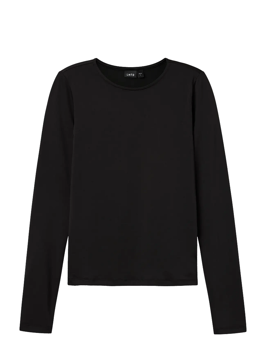 LMTD - NLFDINCI LS SHORT S TOP NOOS - långärmade t-shirts - black - 0