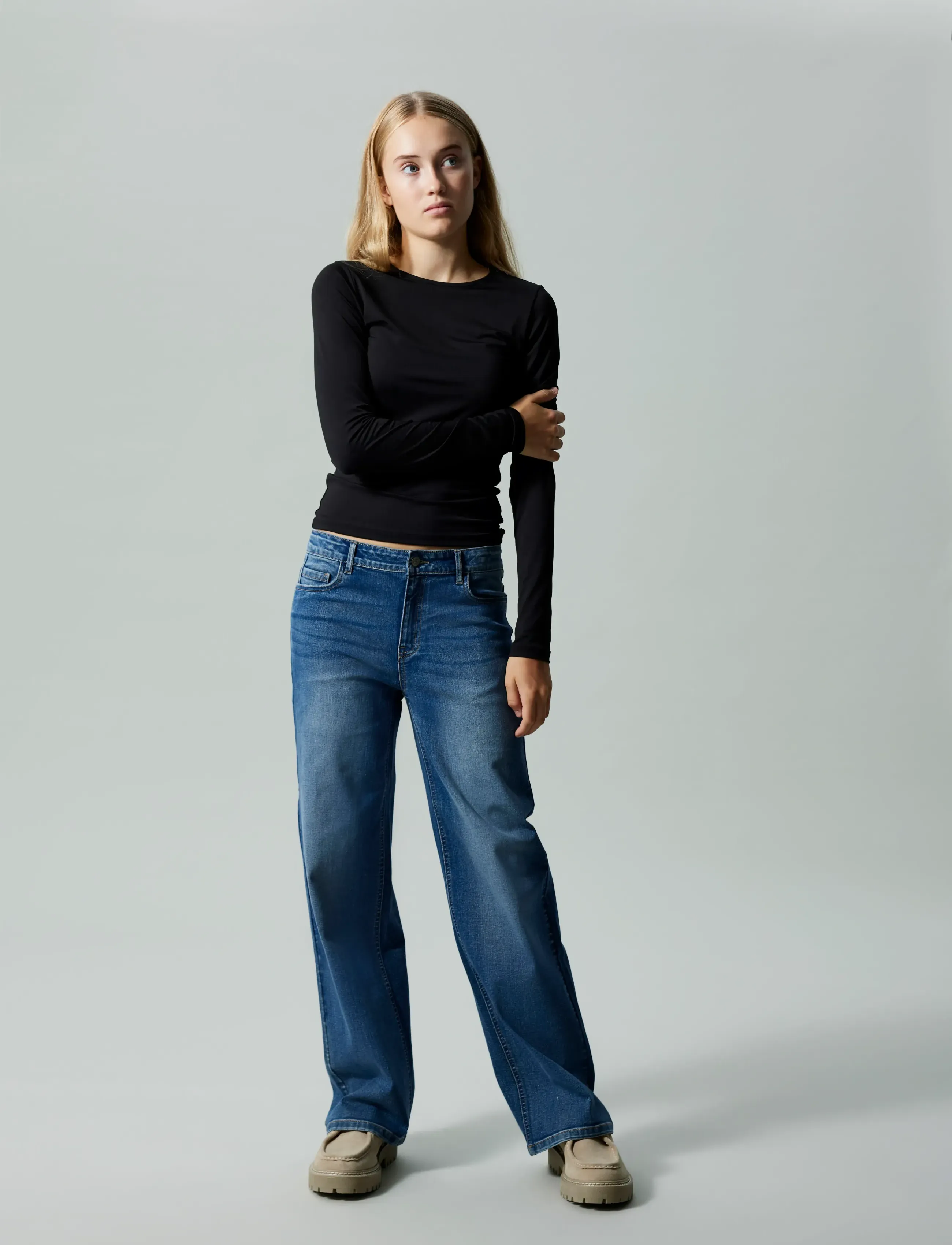 LMTD - NLFDINCI LS SHORT S TOP NOOS - t-krekli ar garām piedurknēm - black - 2