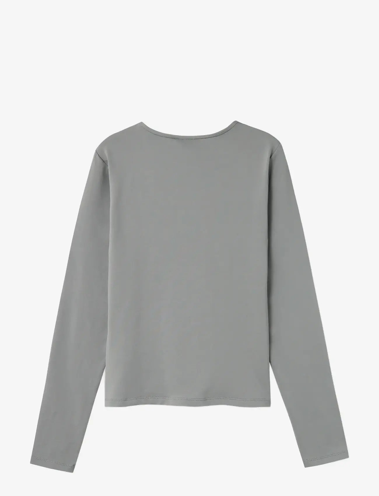 LMTD - NLFDINCI LS SHORT S TOP NOOS - pikkade varrukatega t-särgid - sharkskin - 1