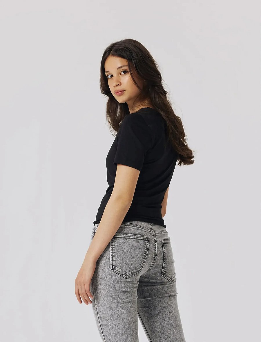 LMTD - NLFDINCI SS SHORT S TOP NOOS - kurzärmelige - black - 5