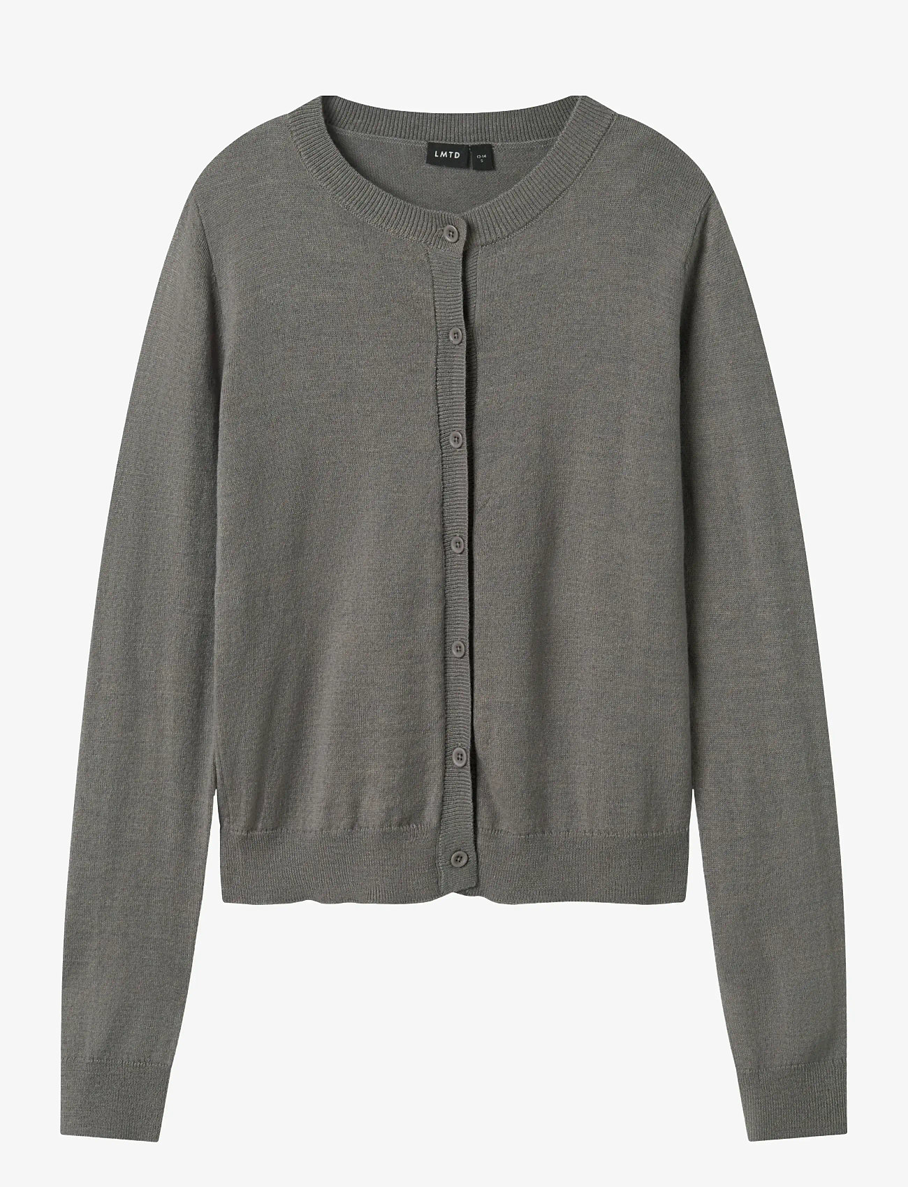 LMTD - NLFDANCY LS SHORT KNIT CARDIGAN - kardiganid - sharkskin - 0