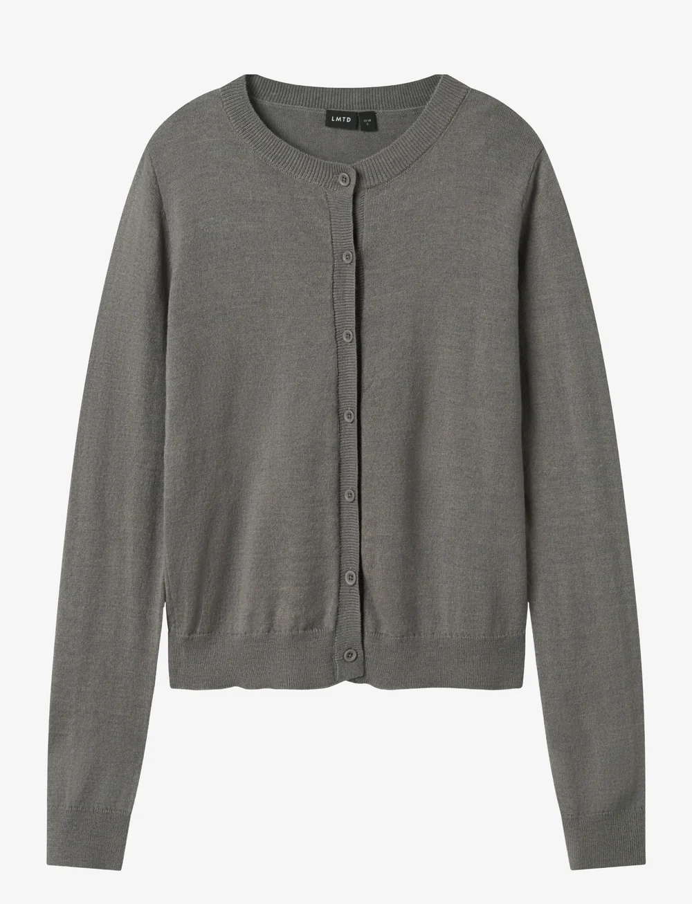 LMTD - NLFDANCY LS SHORT KNIT CARDIGAN - cardigans - sharkskin - 0