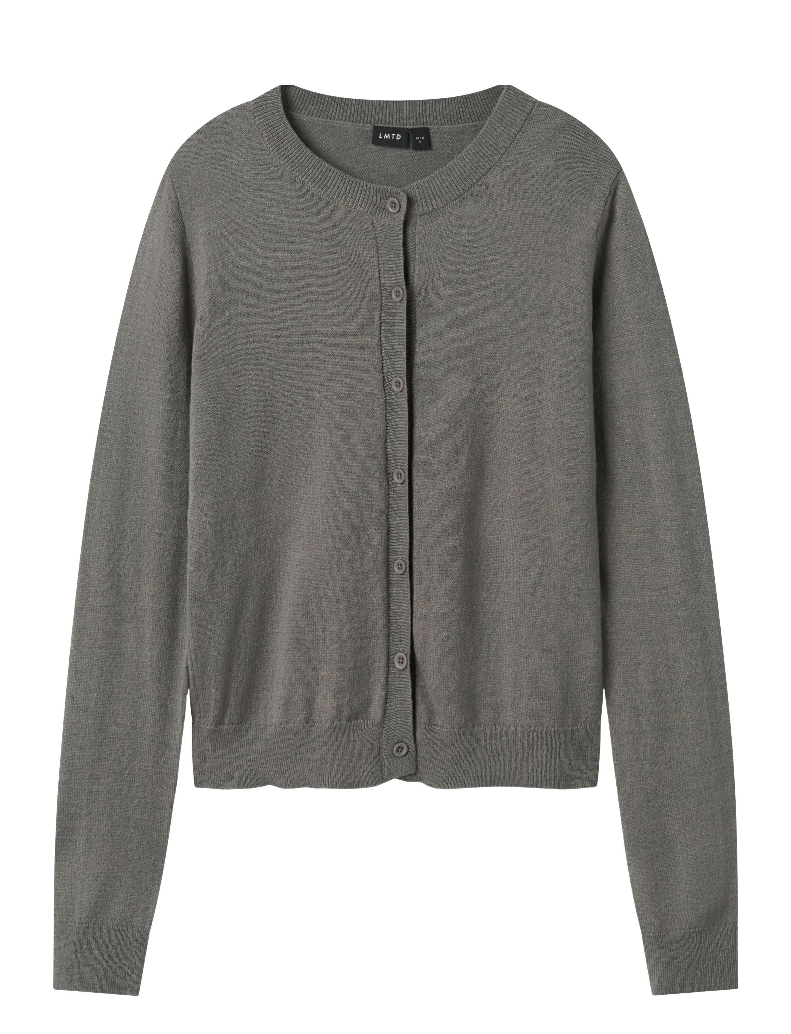 LMTD NLFDANCY LS SHORT KNIT CARDIGAN - Strik - SHARKSKIN / grey