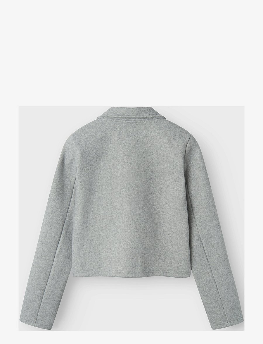 LMTD - NLFLOVE LS SHORT TRENCH COAT - light grey melange - 1