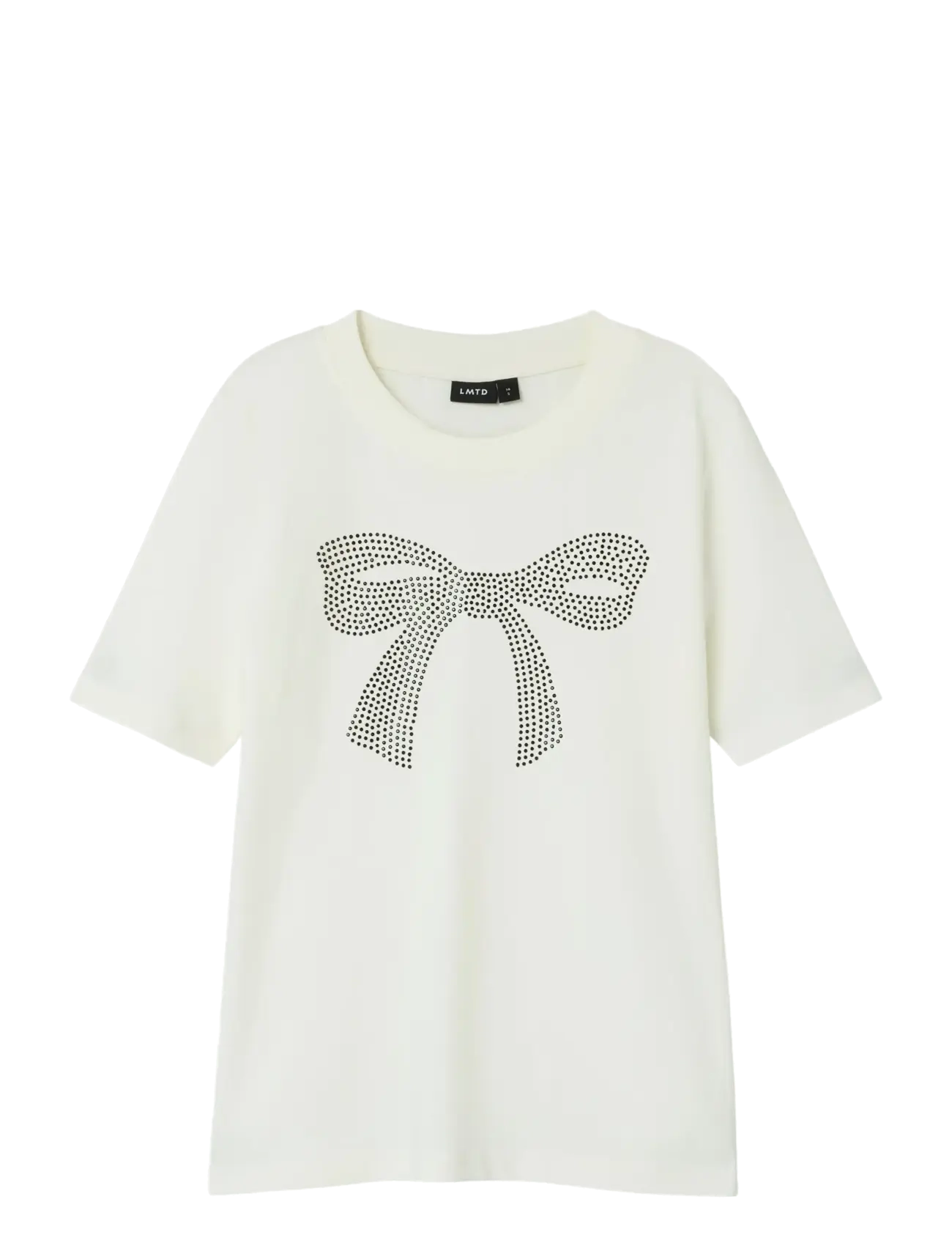 LMTD NLFBOWI SS SHORT S TOP - Alussärgid - WHITE ALYSSUM / cream