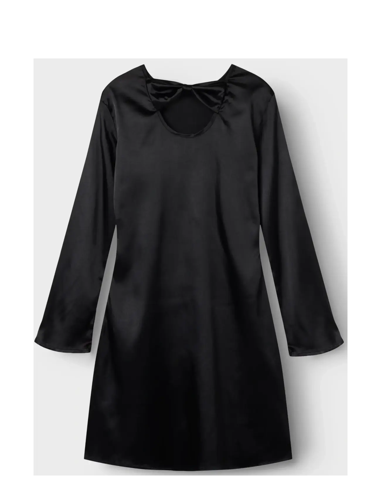 LMTD - NLFSATIN LS BOW DRESS - langærmede hverdagskjoler - black - 1