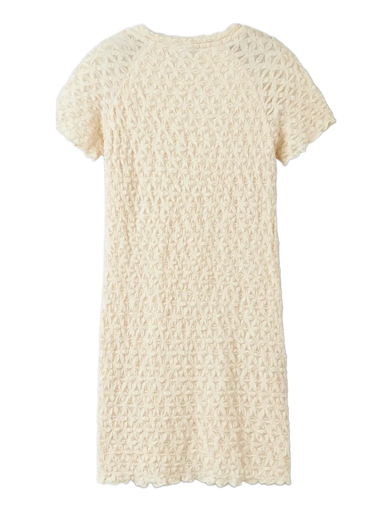LMTD - NLFRALMA SS SHORT LACE DRESS - kortærmede hverdagskjoler - sandshell - 1
