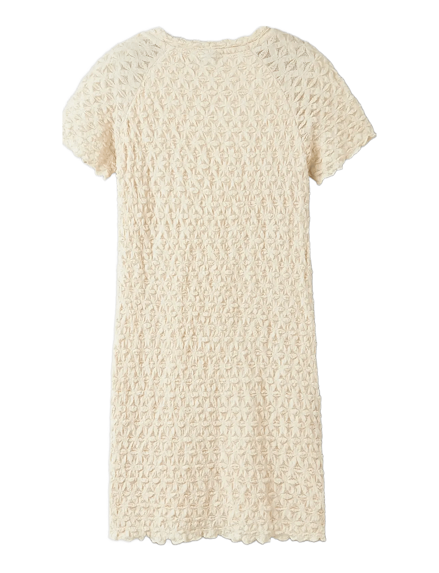LMTD - NLFRALMA SS SHORT LACE DRESS - lühikeste varrukatega vabaajakleidid - sandshell - 1