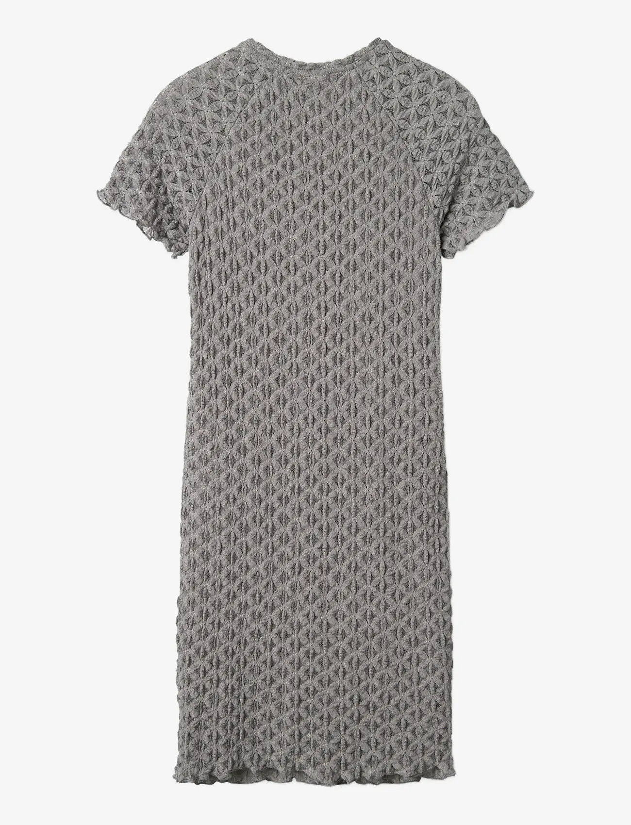 LMTD - NLFRALMA SS SHORT LACE DRESS - lühikeste varrukatega vabaaja kleidid - sharkskin - 1