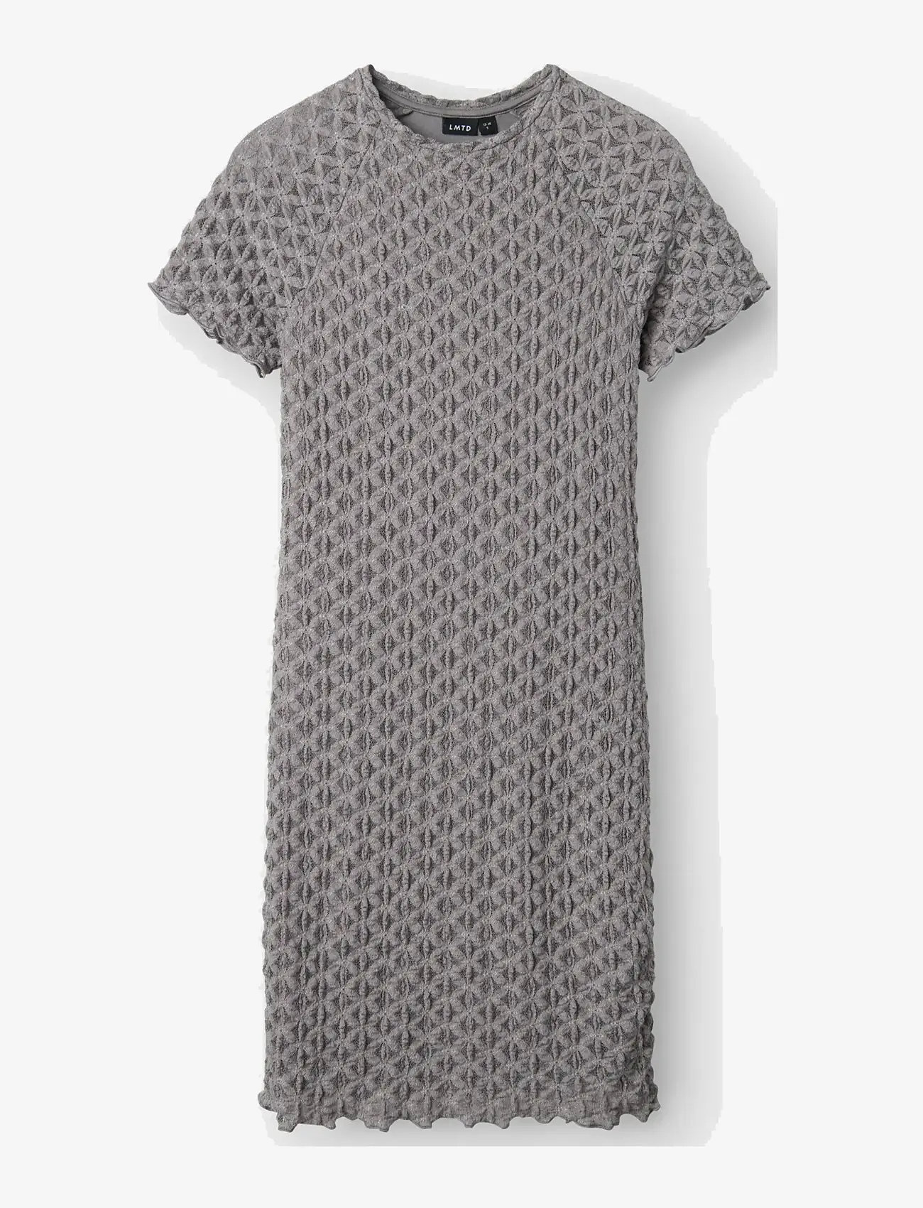 LMTD - NLFRALMA SS SHORT LACE DRESS - kortärmade vardagsklänningar - sharkskin - 2