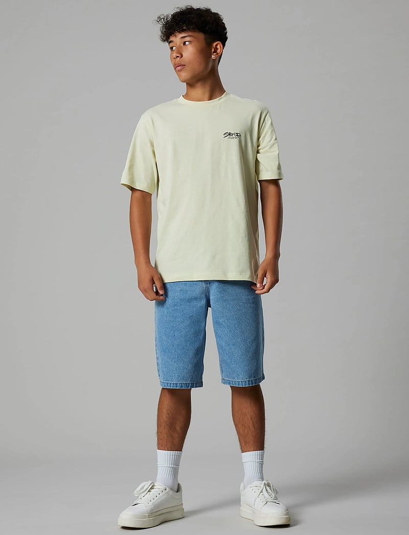 LMTD - NLNTOIZZA DNM LONG SHORTS NOOS - denimshorts - light blue denim - 2