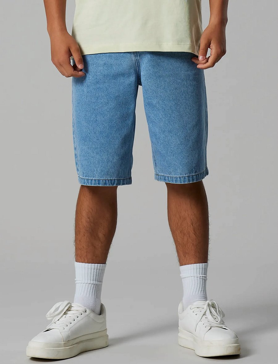 LMTD - NLNTOIZZA DNM LONG SHORTS NOOS - denimshorts - light blue denim - 3