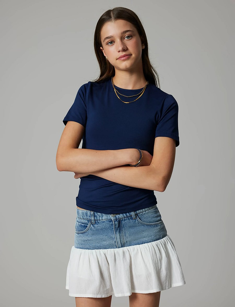 LMTD - NLFDINCI SS SHORT S TOP - lühikeste varrukatega t-särgid - navy blazer - 3