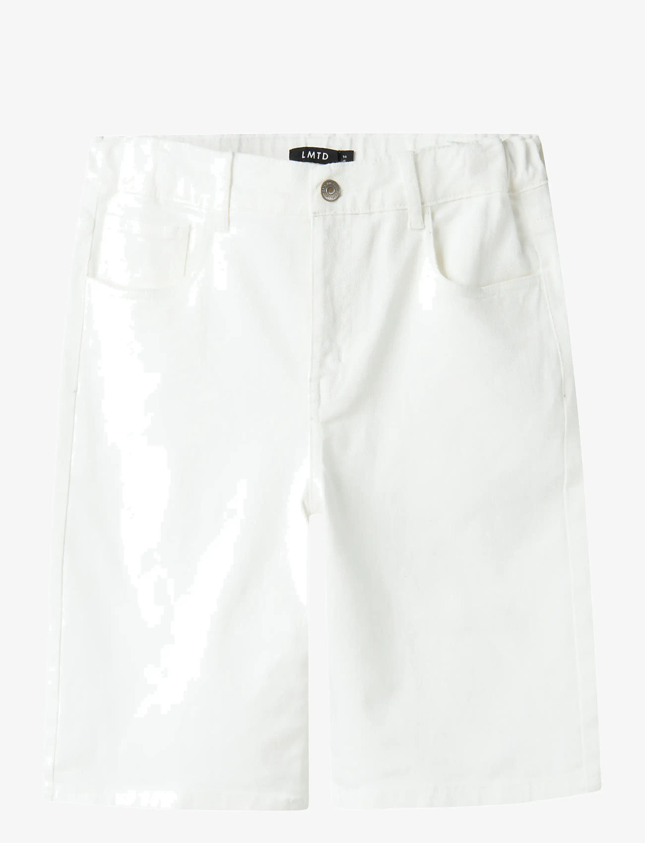 LMTD - NLNTAZZA TWI LONG SHORTS - denimshorts - bright white - 0