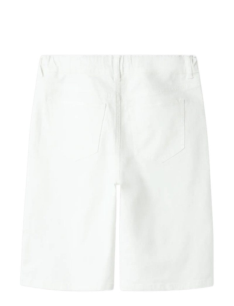 LMTD - NLNTAZZA TWI LONG SHORTS - denimshorts - bright white - 1