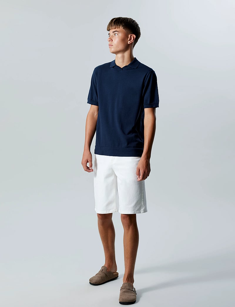 LMTD - NLNTAZZA TWI LONG SHORTS - denimshorts - bright white - 2