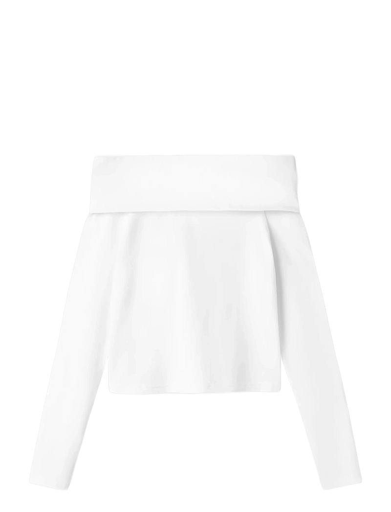 LMTD - NLFNOVE LS OFFSHOULDER TOP - langärmelig - bright white - 1