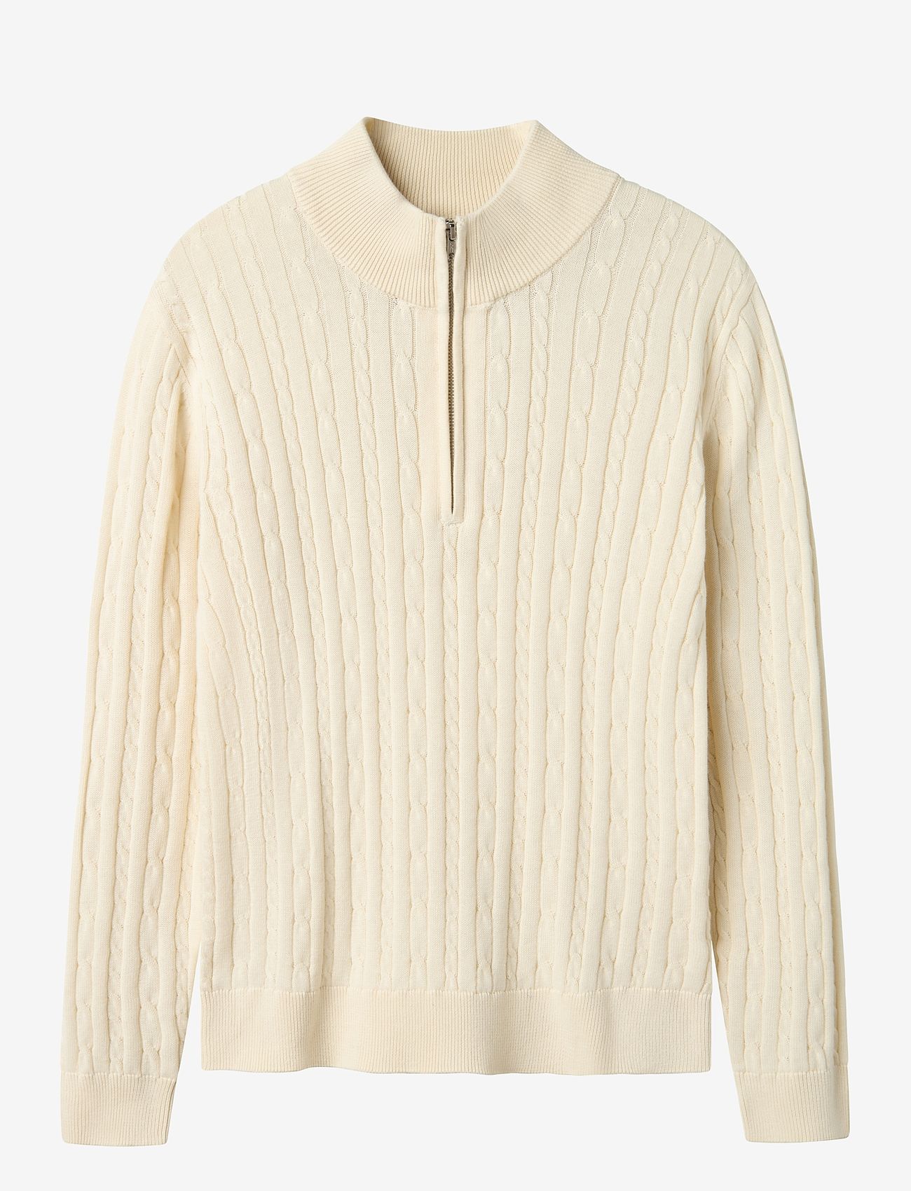 LMTD - NLMHABEL LS HALF ZIP S KNIT - džemprid - antique white - 0