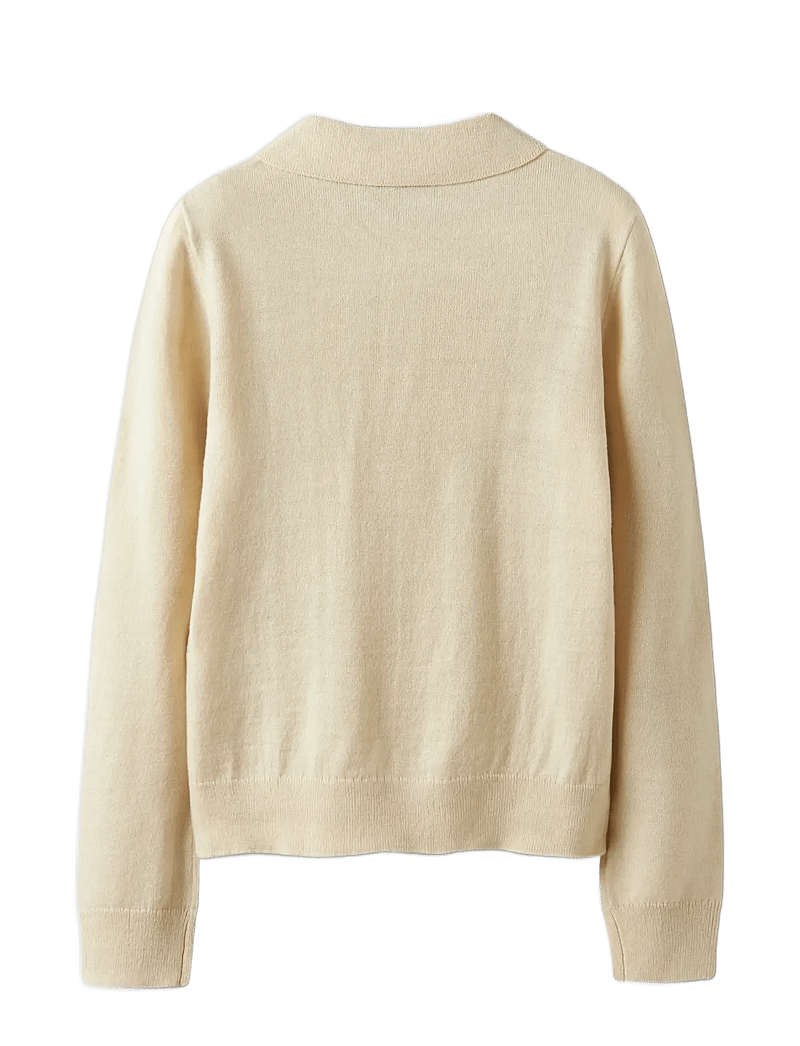 LMTD - NLMDANCY LS S THIN KNIT POLO - langärmelig poloshirt - peyote - 1