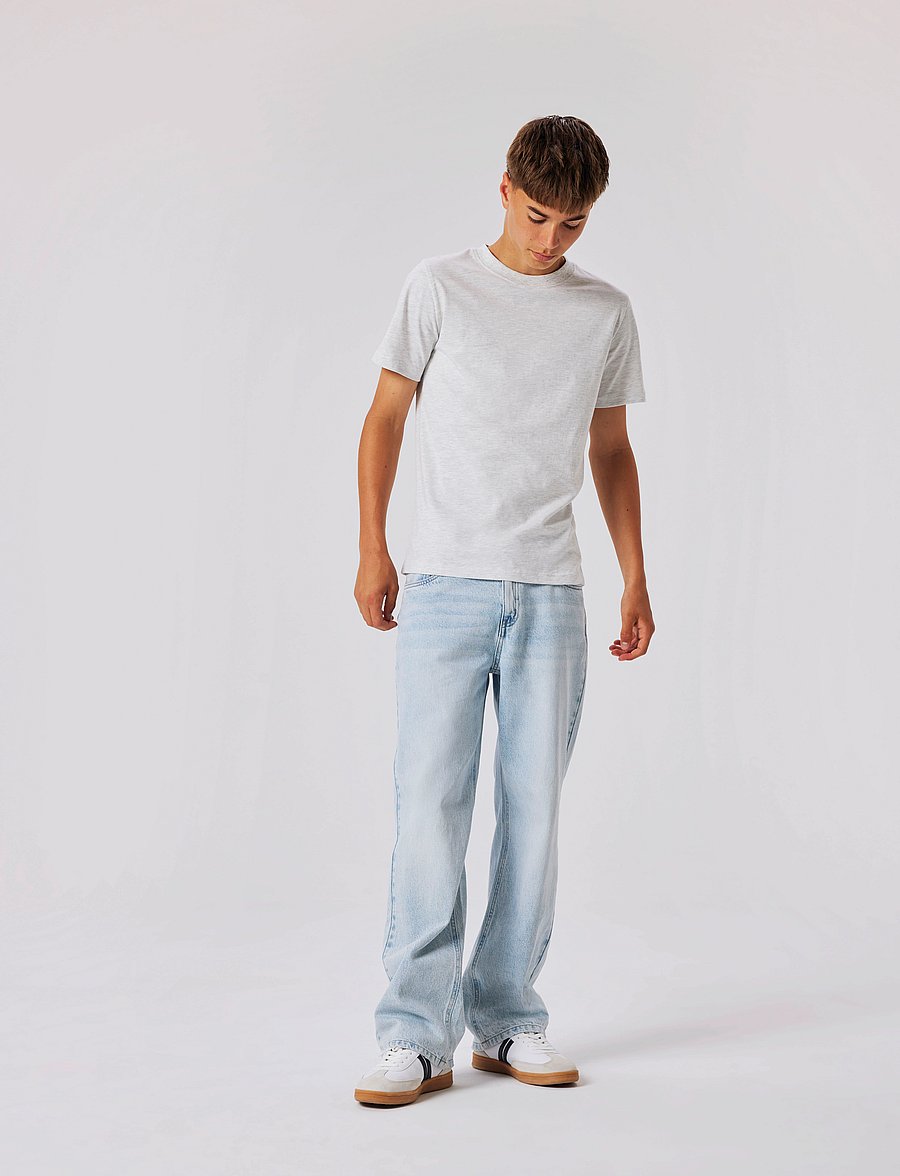 LMTD - NLMKIM DNM LOOSE PANT NOOS - vaba lõikega teksad - light blue denim - 2