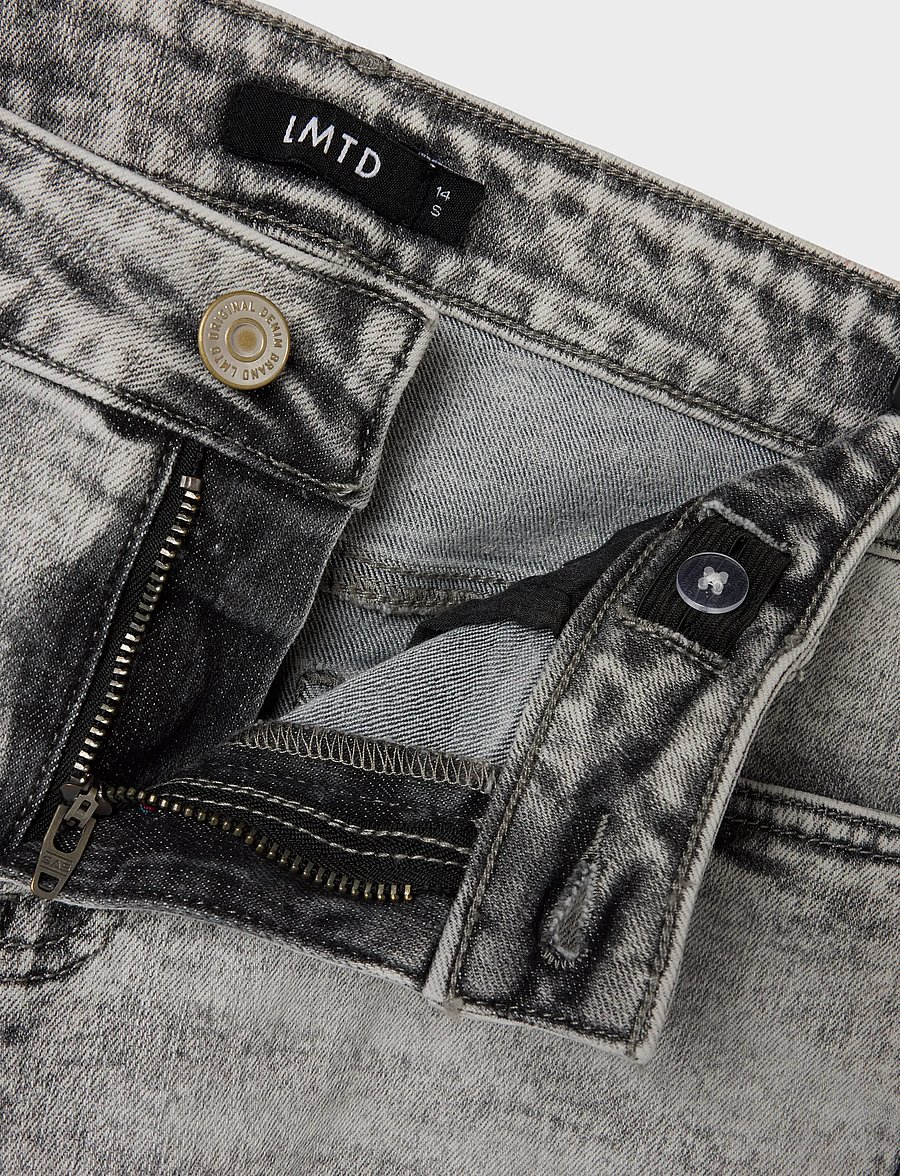 LMTD - NLFTIANNA DNM LW WIDE PANT NOOS - brede jeans - light grey denim - 4