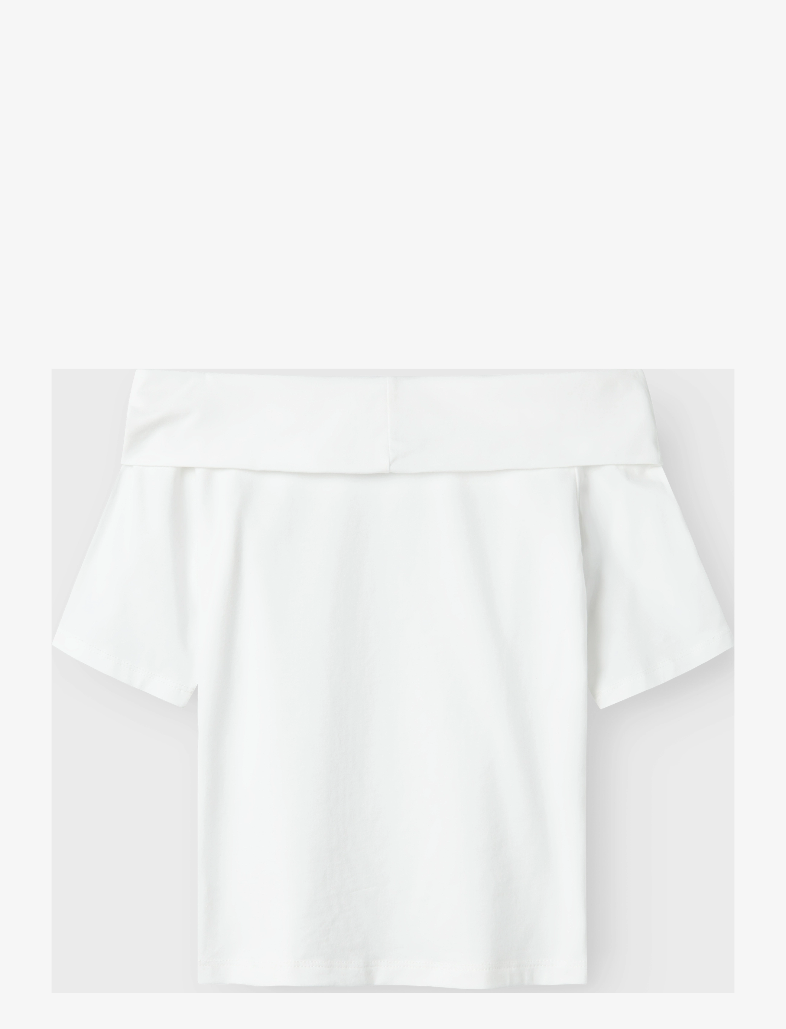 LMTD - NLFROVA 2/4 OFF SHOULDER SHORT TOP - bright white - 1
