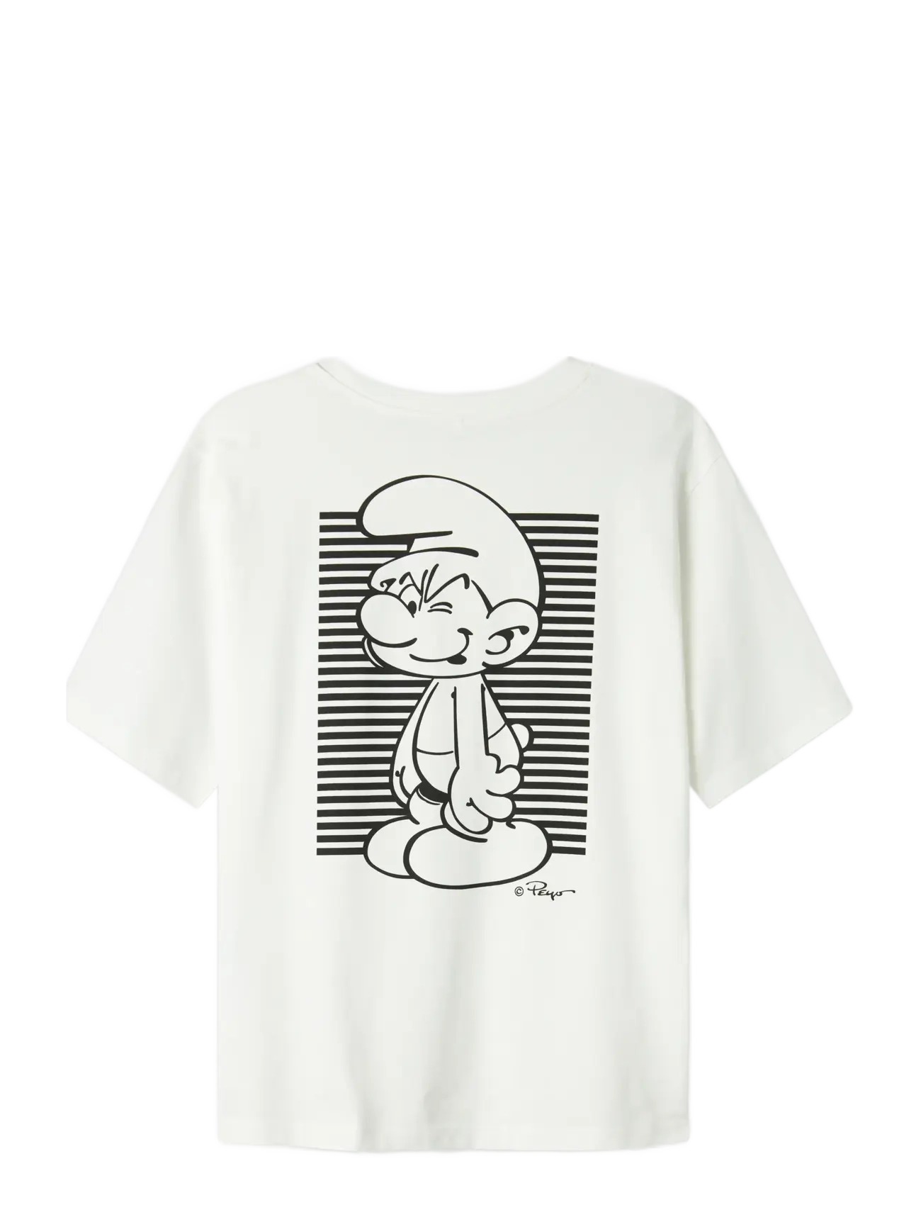 LMTD - NLNFORDY SMURFS SS L TOP BFU - cloud dancer - 1