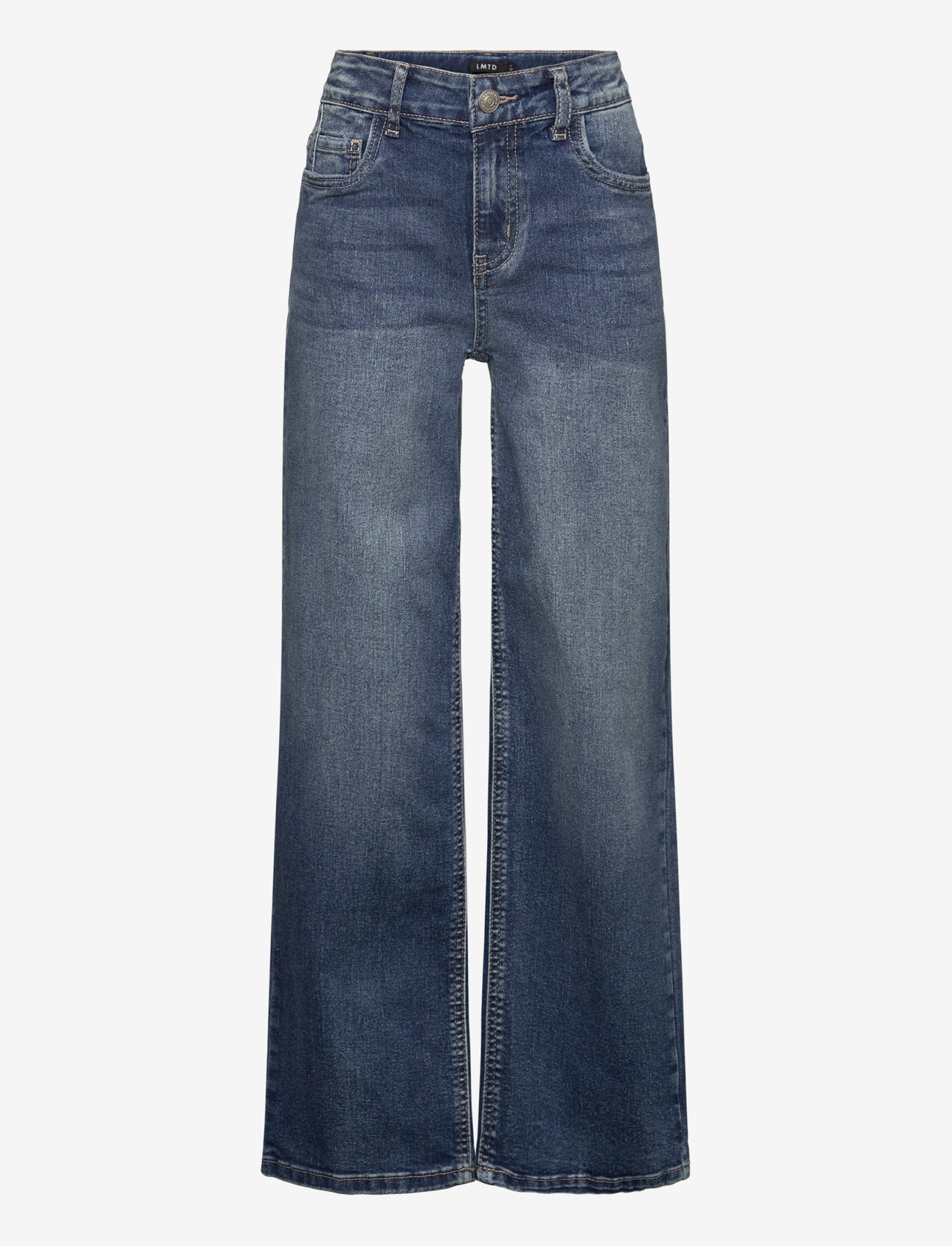 LMTD - NLFTEPPI DNM NW WIDE PANT NOOS - brede jeans - dark blue denim - 0