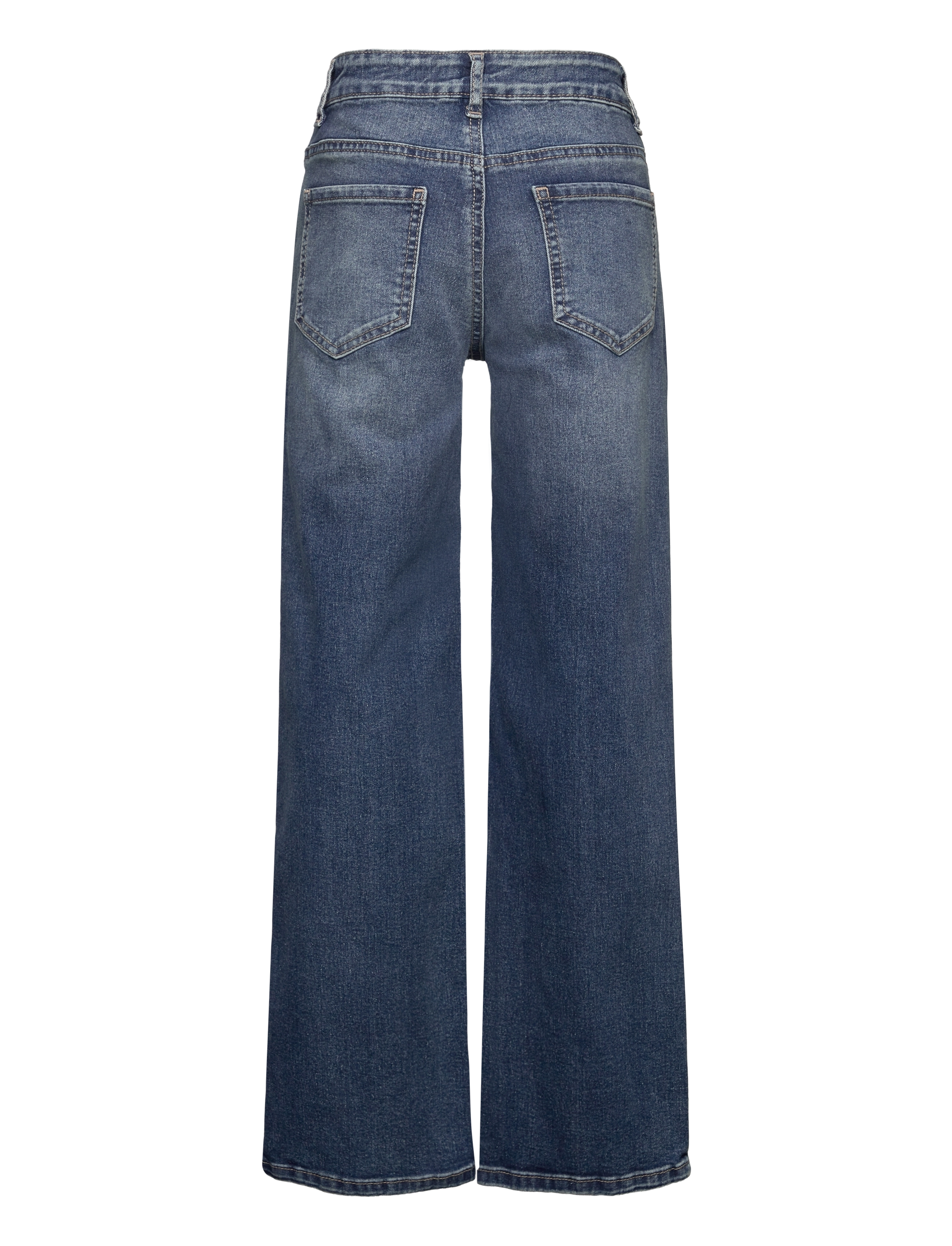 LMTD - NLFTEPPI DNM NW WIDE PANT NOOS - dark blue denim - 1